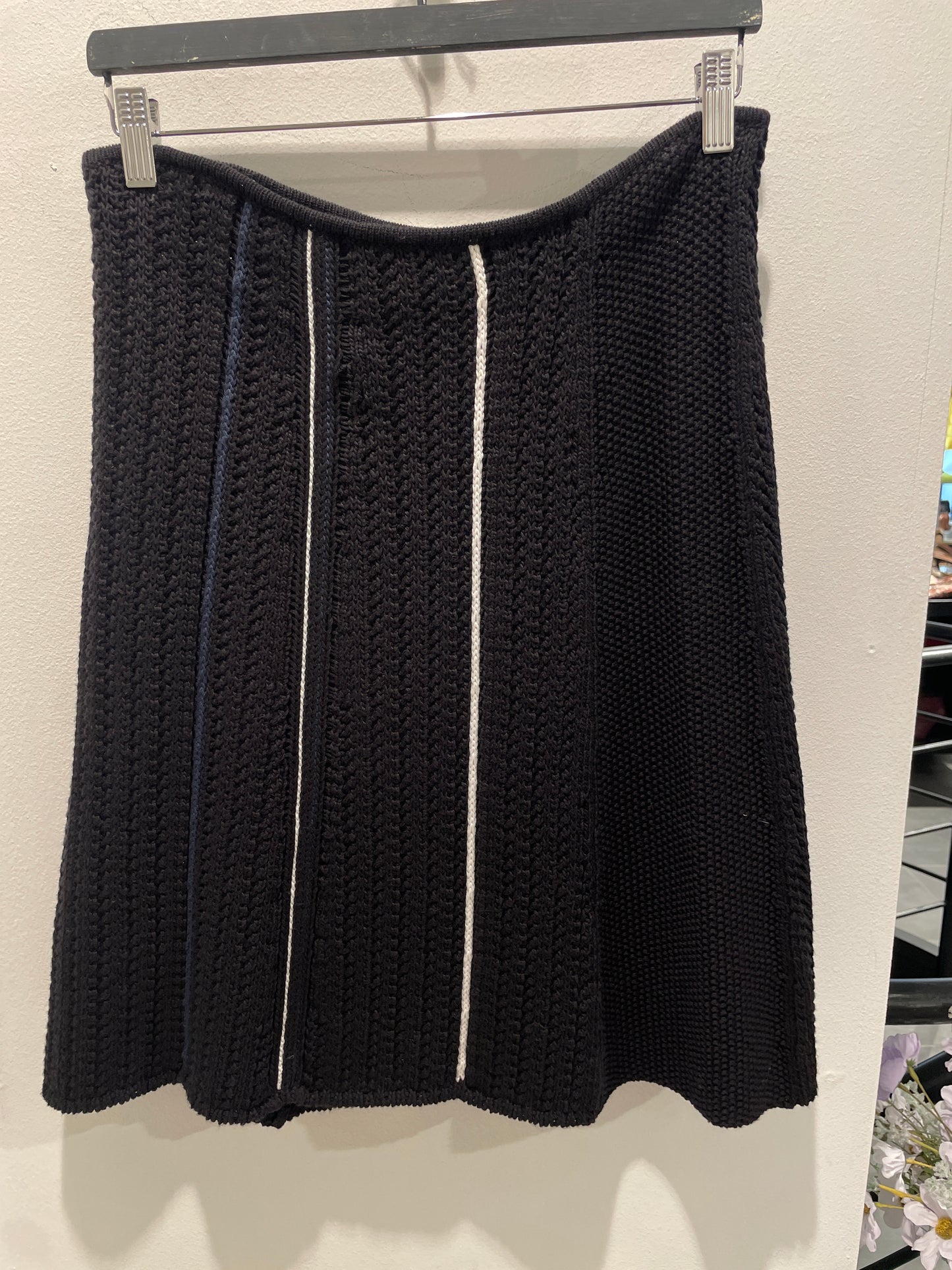 Chanel Skirt – Knitted Cashmere & Cotton in Navy - EU 38