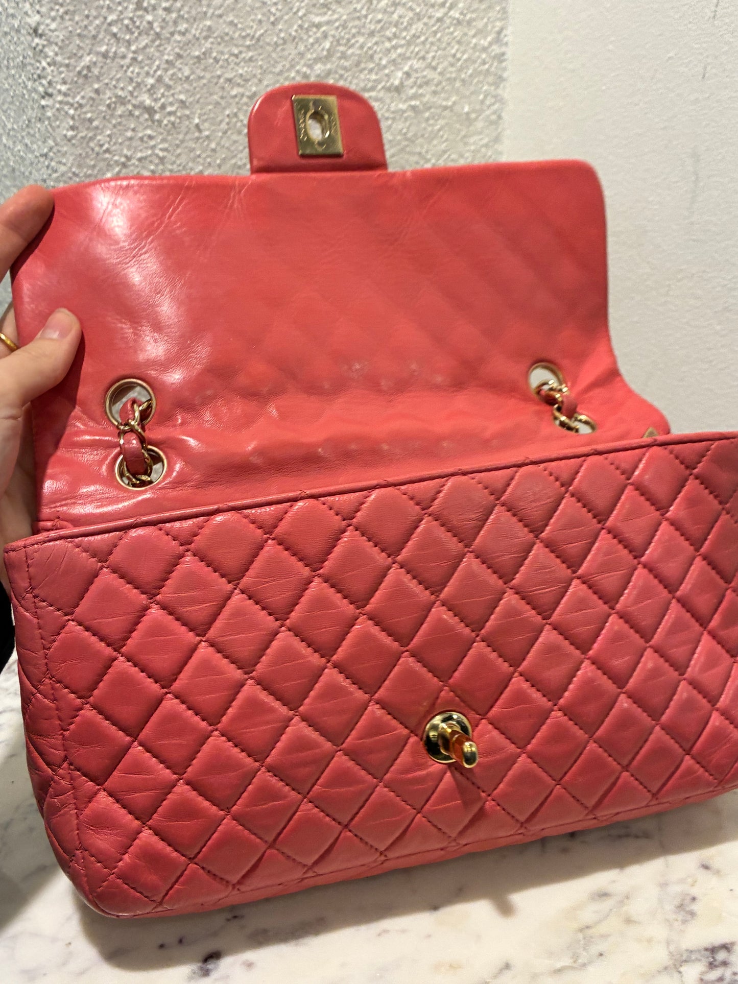 Chanel Charm Single Flap – Pink Leather & Gold Hardware (Kopi)