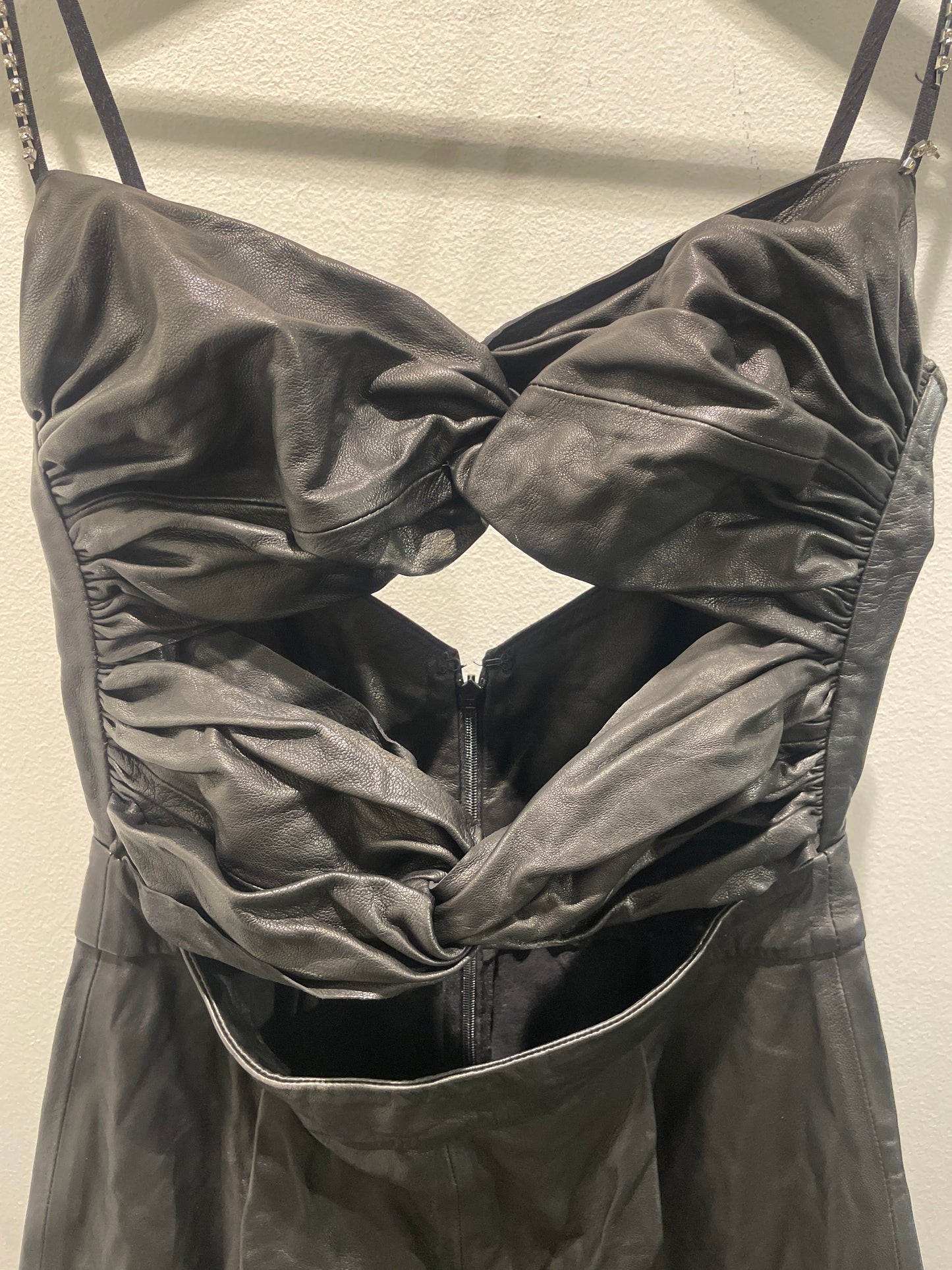 Notes du Nord - Jumpsuit - leather w. crystal straps - 36 - Medinas Wardrobe
