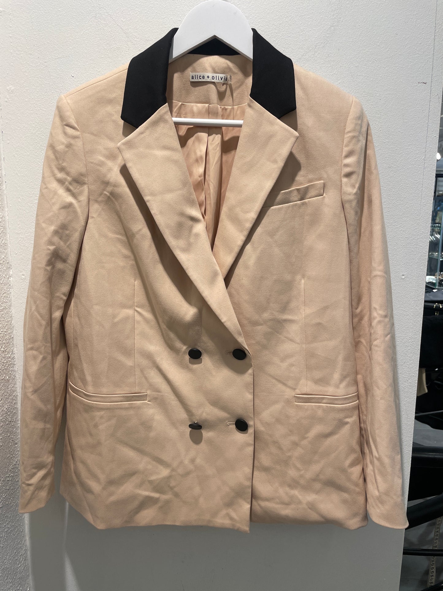 Alice & Olivia - Contrast Collar Double-Breasted Blazer - EU40