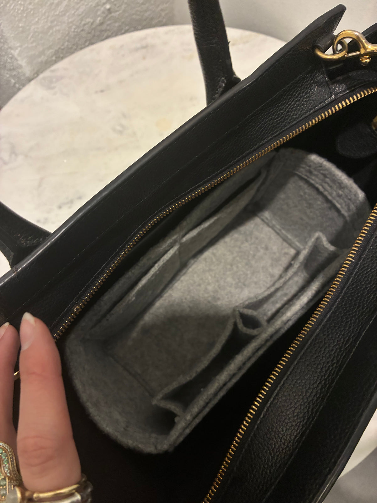 Mulberry Small Zipped Bayswater Satchel - Black Calfskin & Gold Hardware