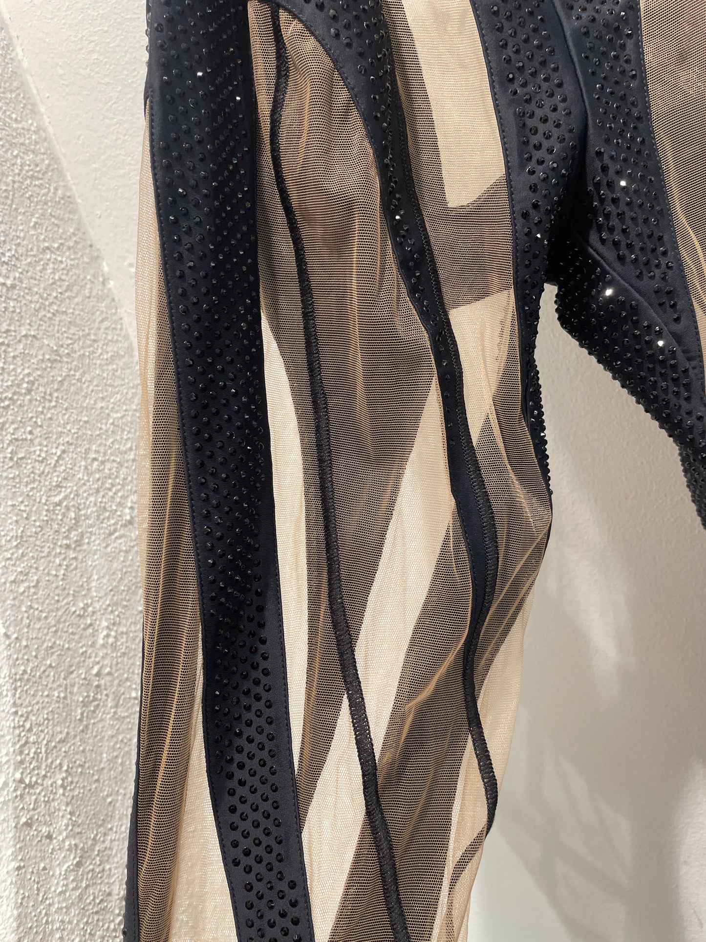 Mugler - Tights / leggings - Black w. rhinestones - Medinas Wardrobe - EU36