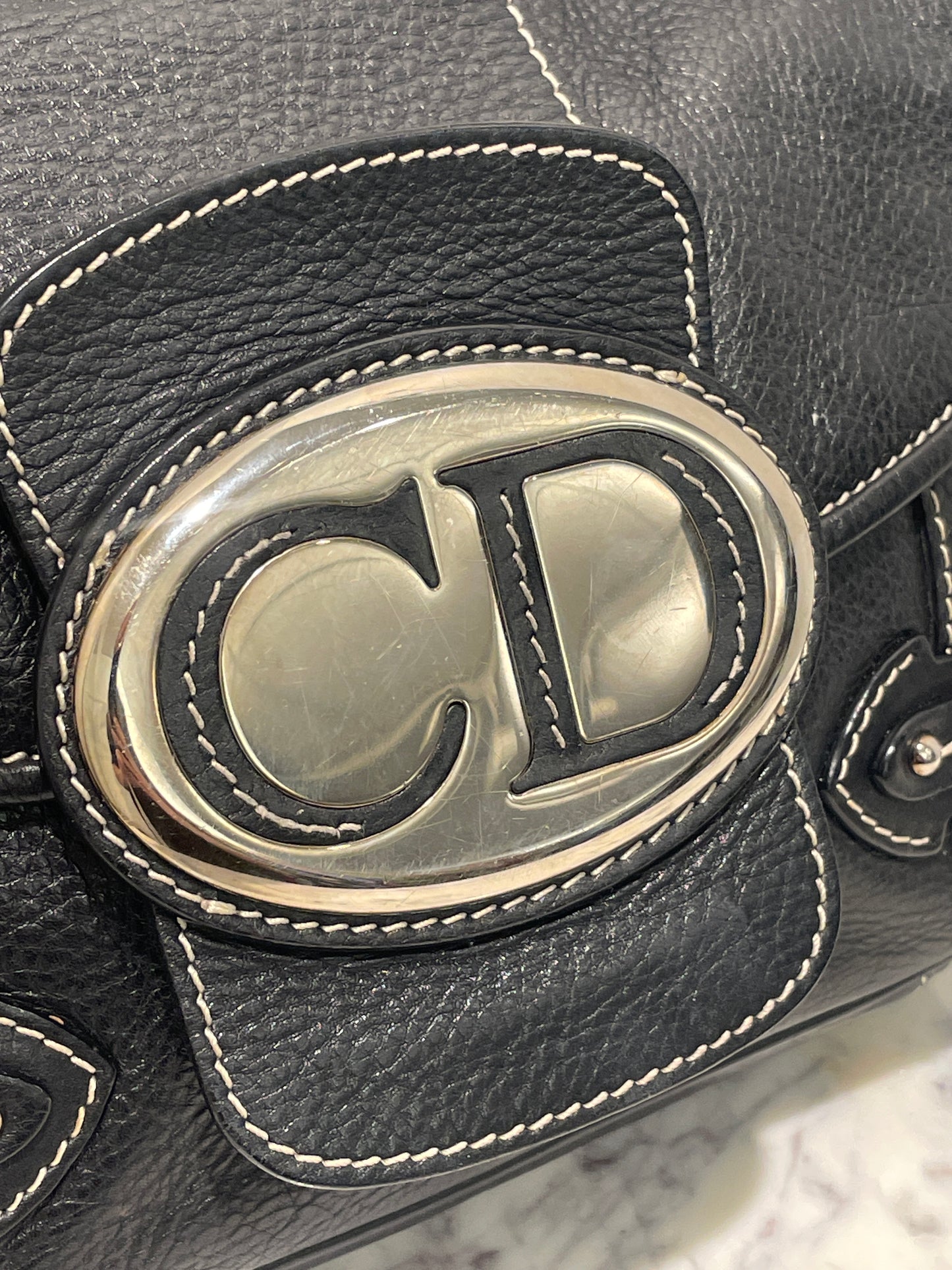 Christian Dior Vintage Leather St. Germain Flap Bag
