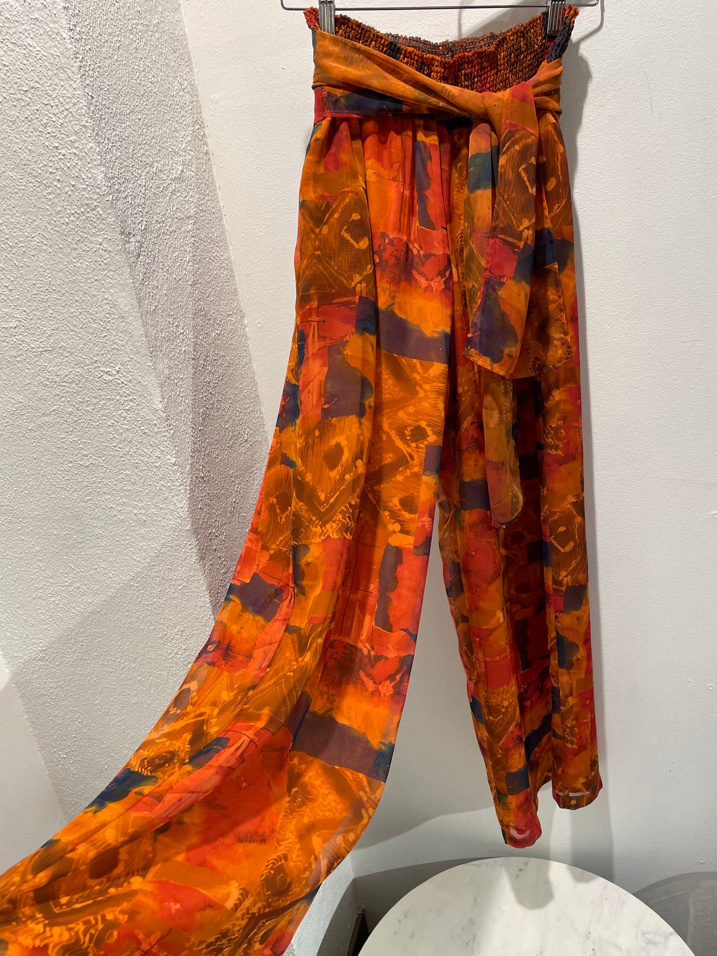 Apriori Abstract Print Wide-Leg Lightweight Trousers - 38