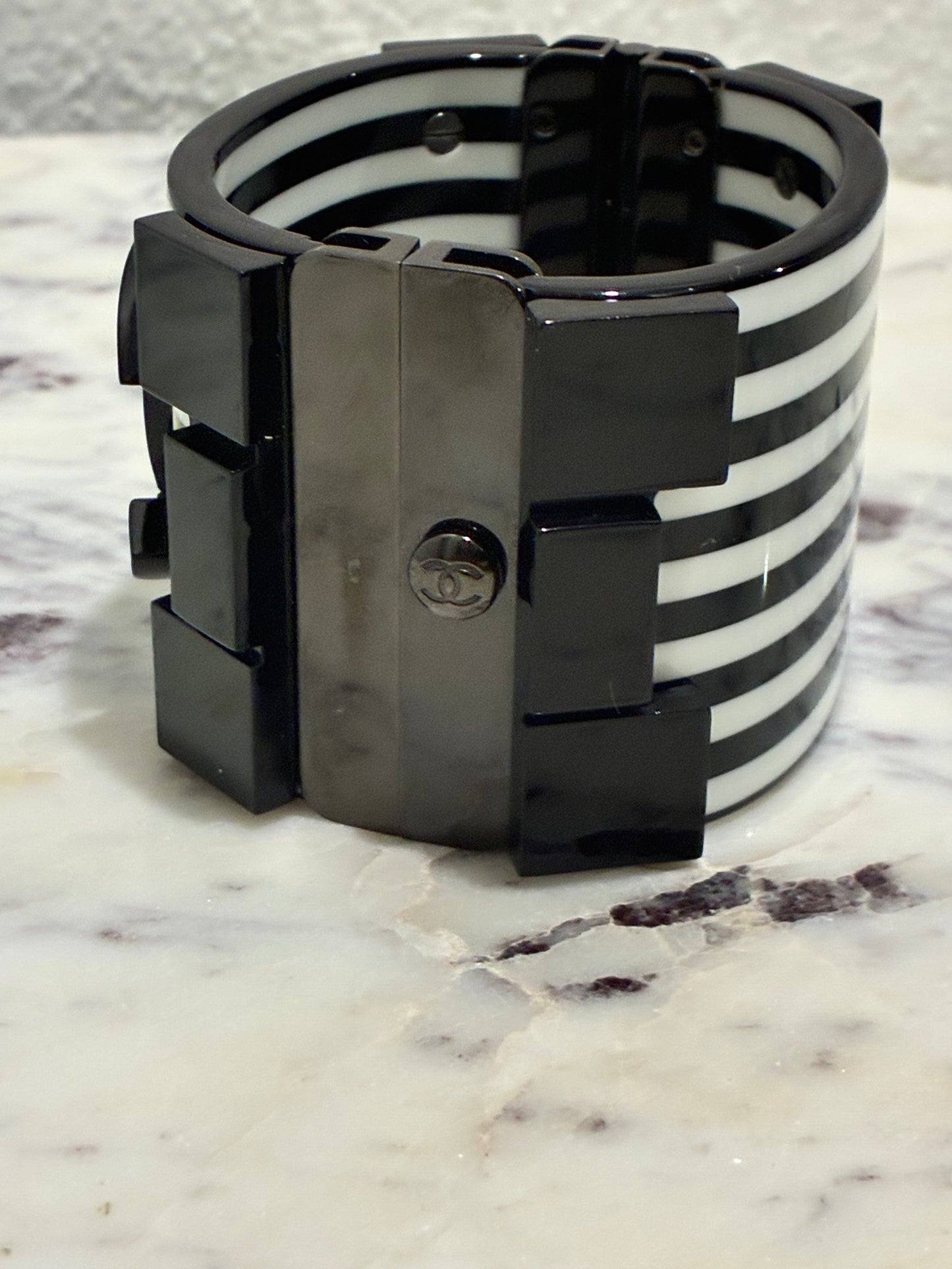 Chanel Bracelet – Black & White with Logo