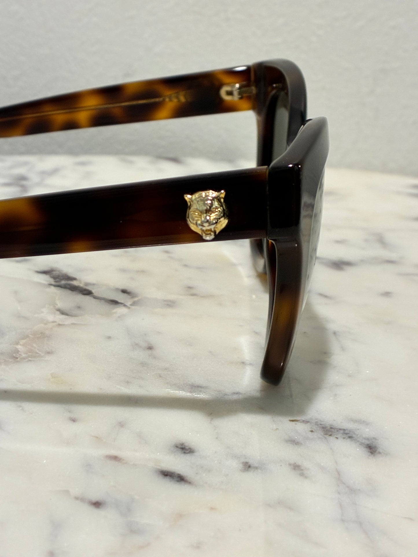 Gucci Sunglasses - Brown with Gold Logo