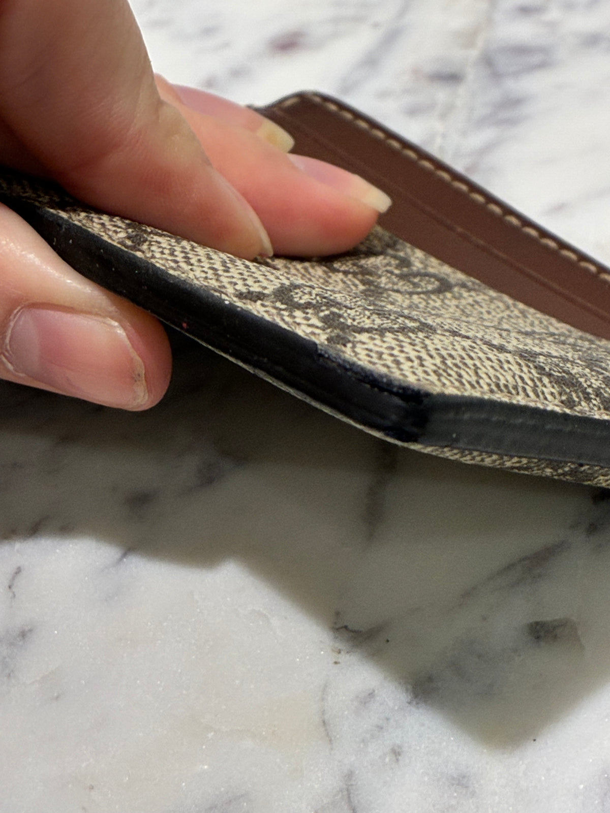 Gucci Cardholder - Monogram & Brown Leather