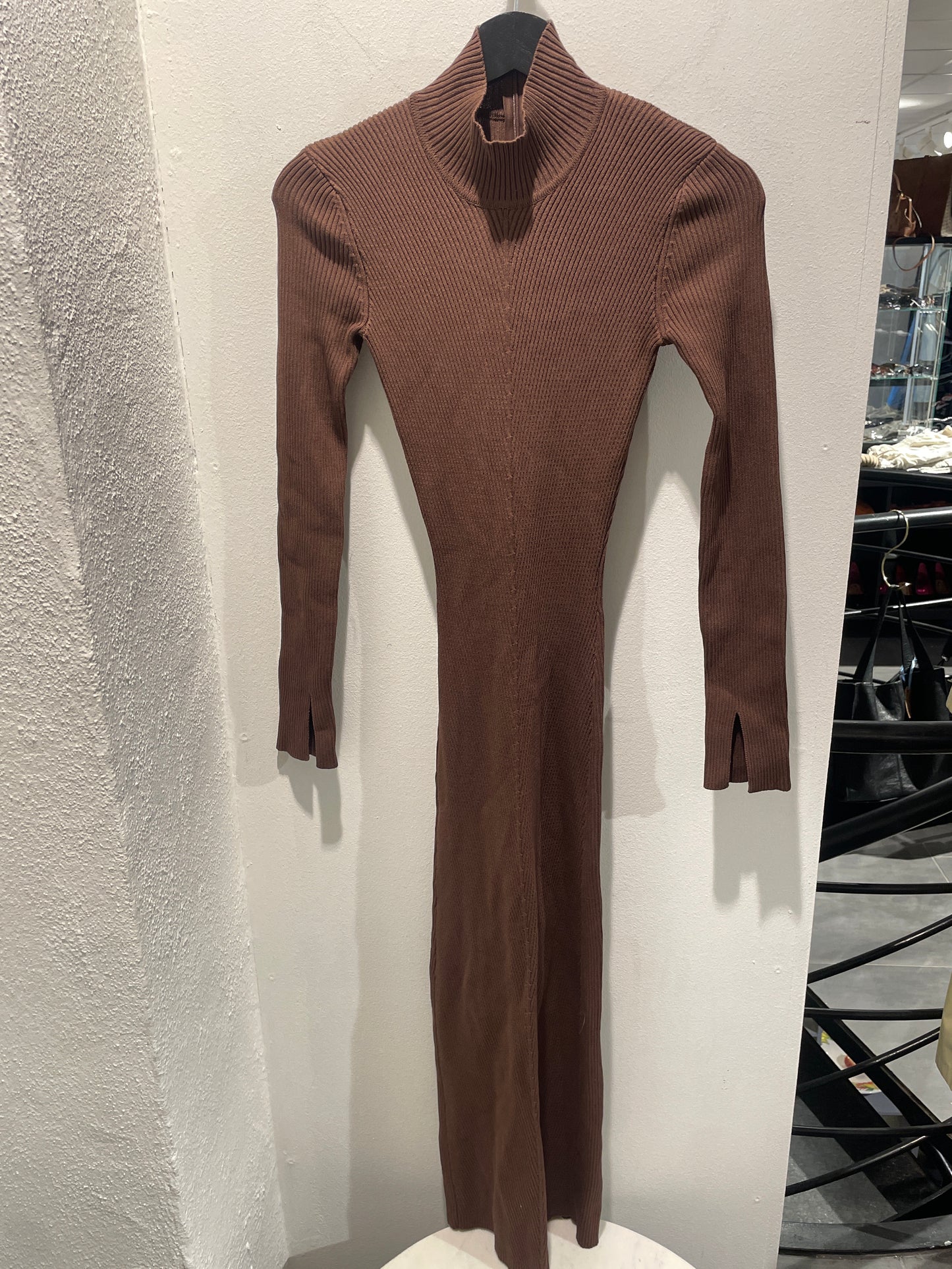 Sundarbay - Knitted Rib-Dress - brown - S - Medinas Wardrobe