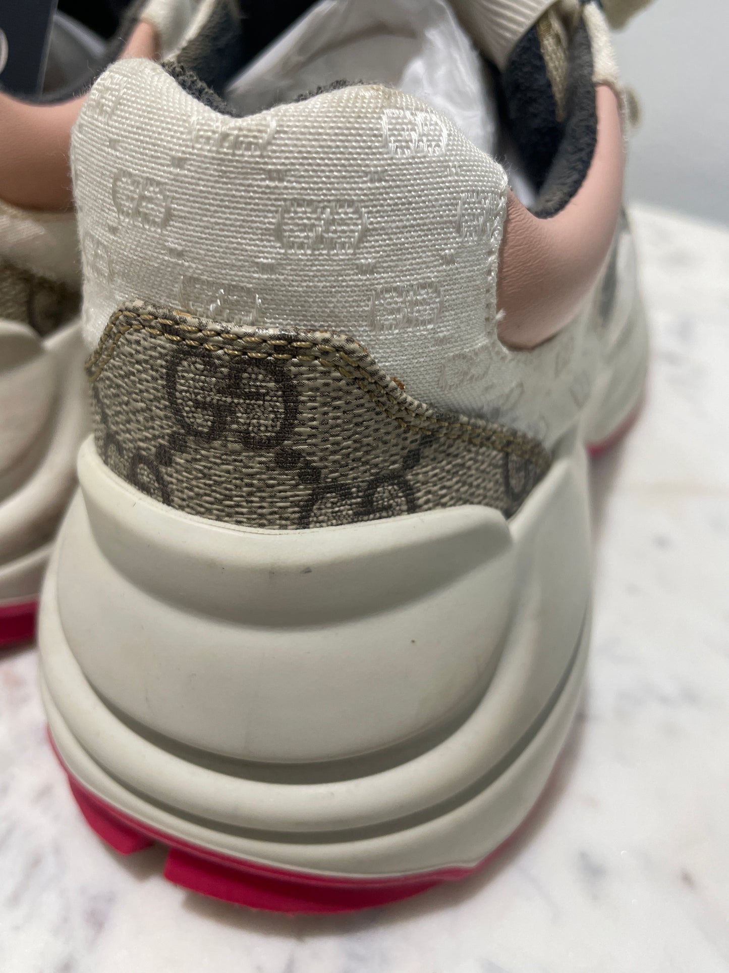 Gucci Rhyton Sneakers – Leather & Multicolour Details - 35