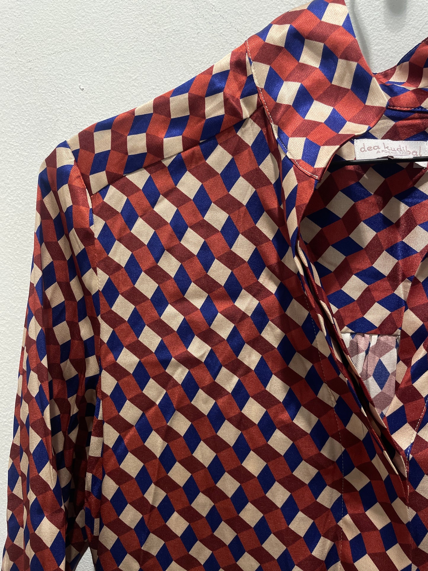 Dea Kudibal — Kamille Silk Dress in Geometric Print - Size EU S