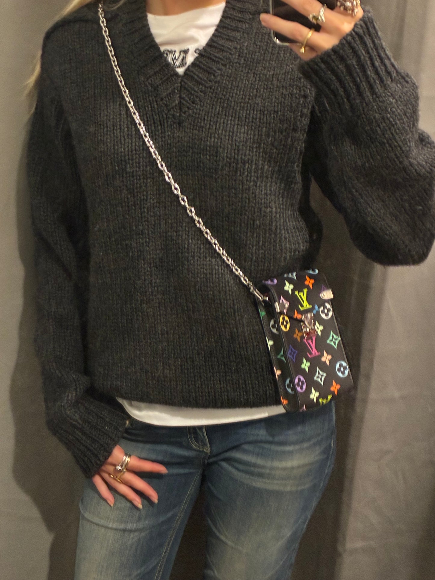 Louis Vuitton x Takashi Murakami Phone Pouch Métis - Full Set