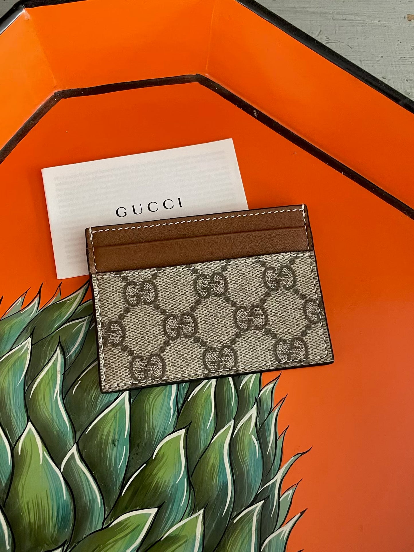 Gucci - Kortholder - Canvas og læder
