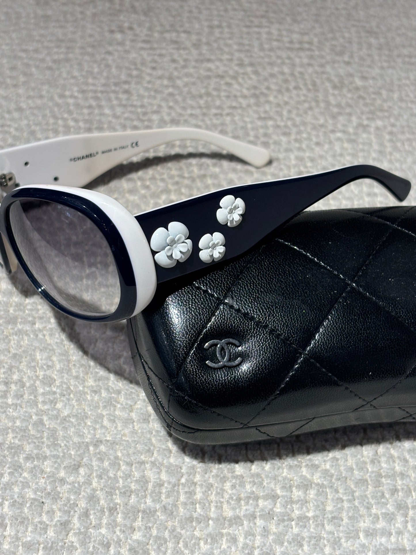 Chanel Sunglasses - Dark Blue w. Camelias