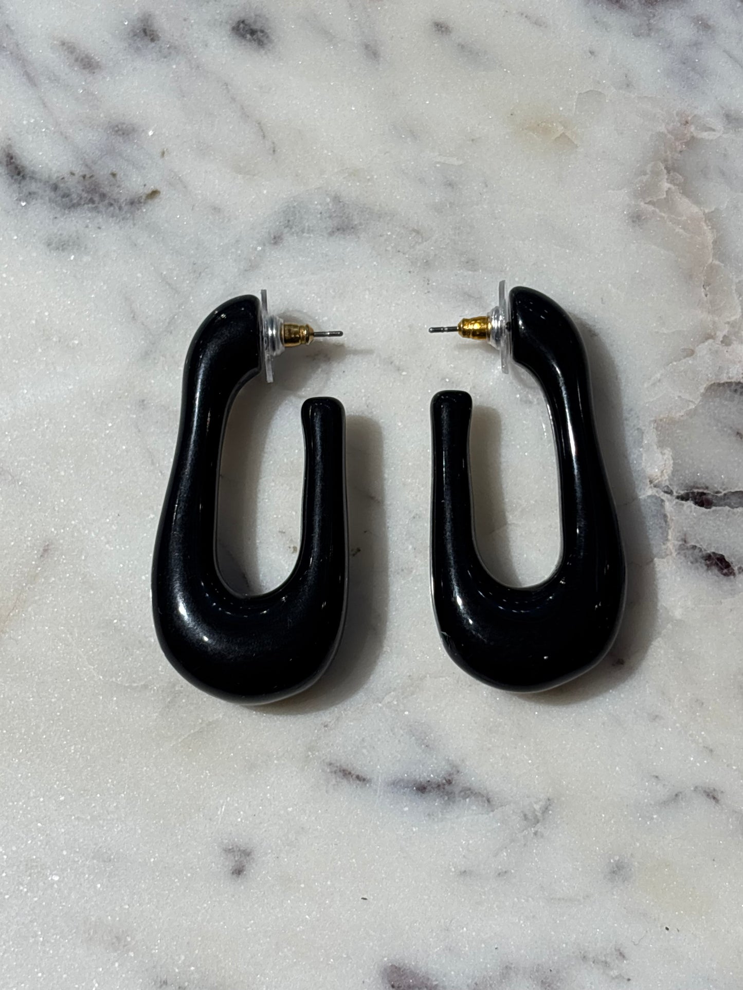 Pilgrim - Earrings - Black - Oblong - Medinas Wardrobe