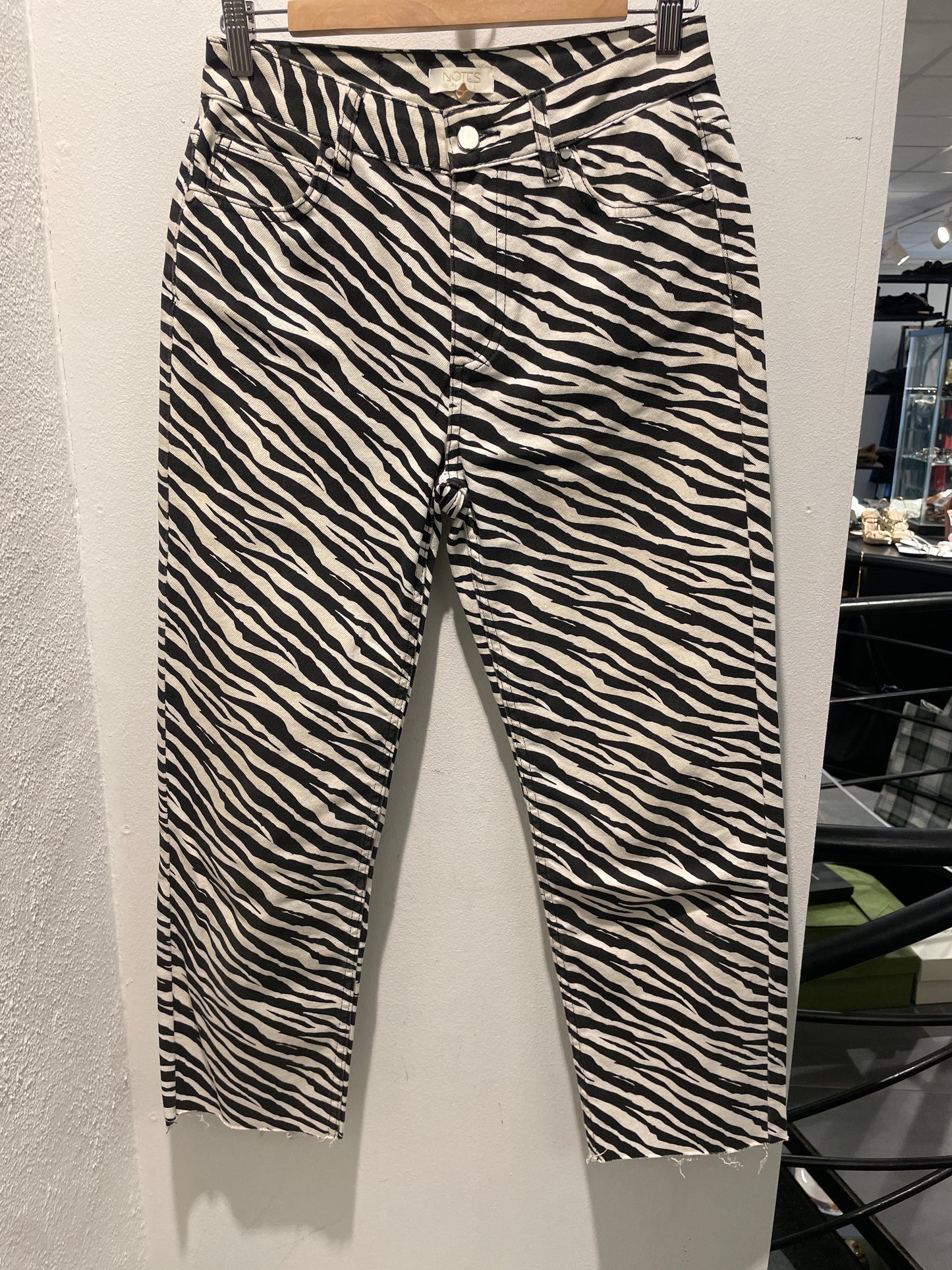 Notes du Nord Zebra Print Denim Jeans - S /M - Medinas Wardrobe