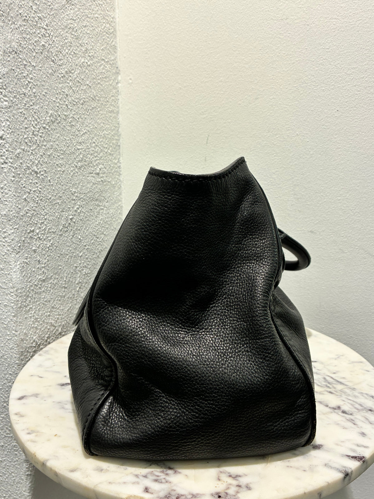 Miu Miu Tote - Black Leather & Gold Hardware