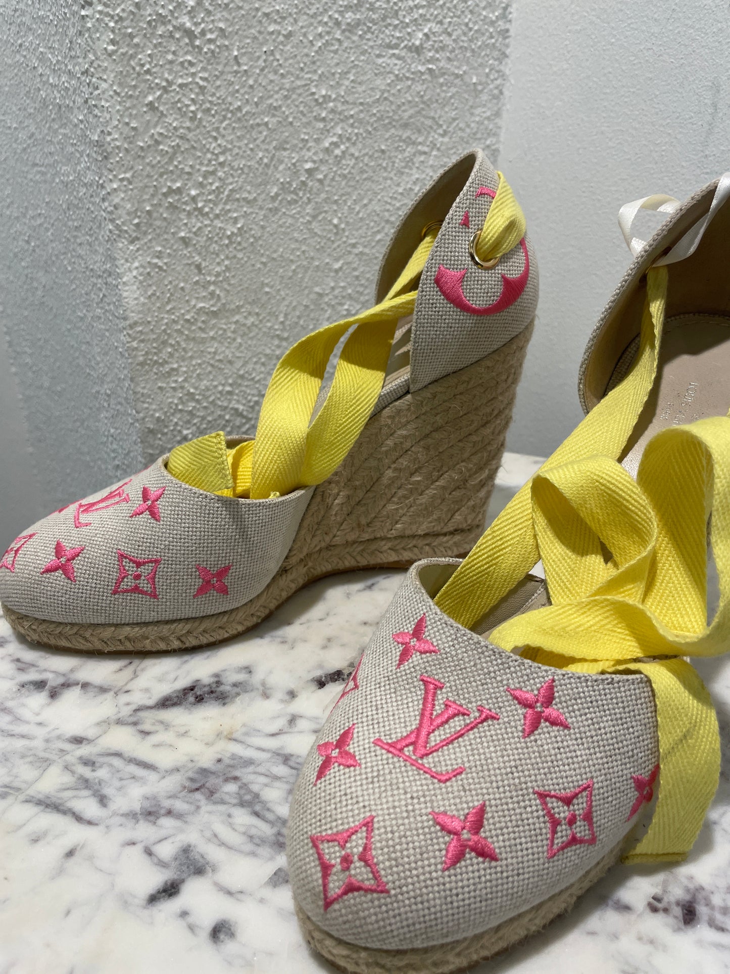 Louis Vuitton Starboard Canvas Monogram Wedge Espadrilles – Vibrant Summer Edition - 40