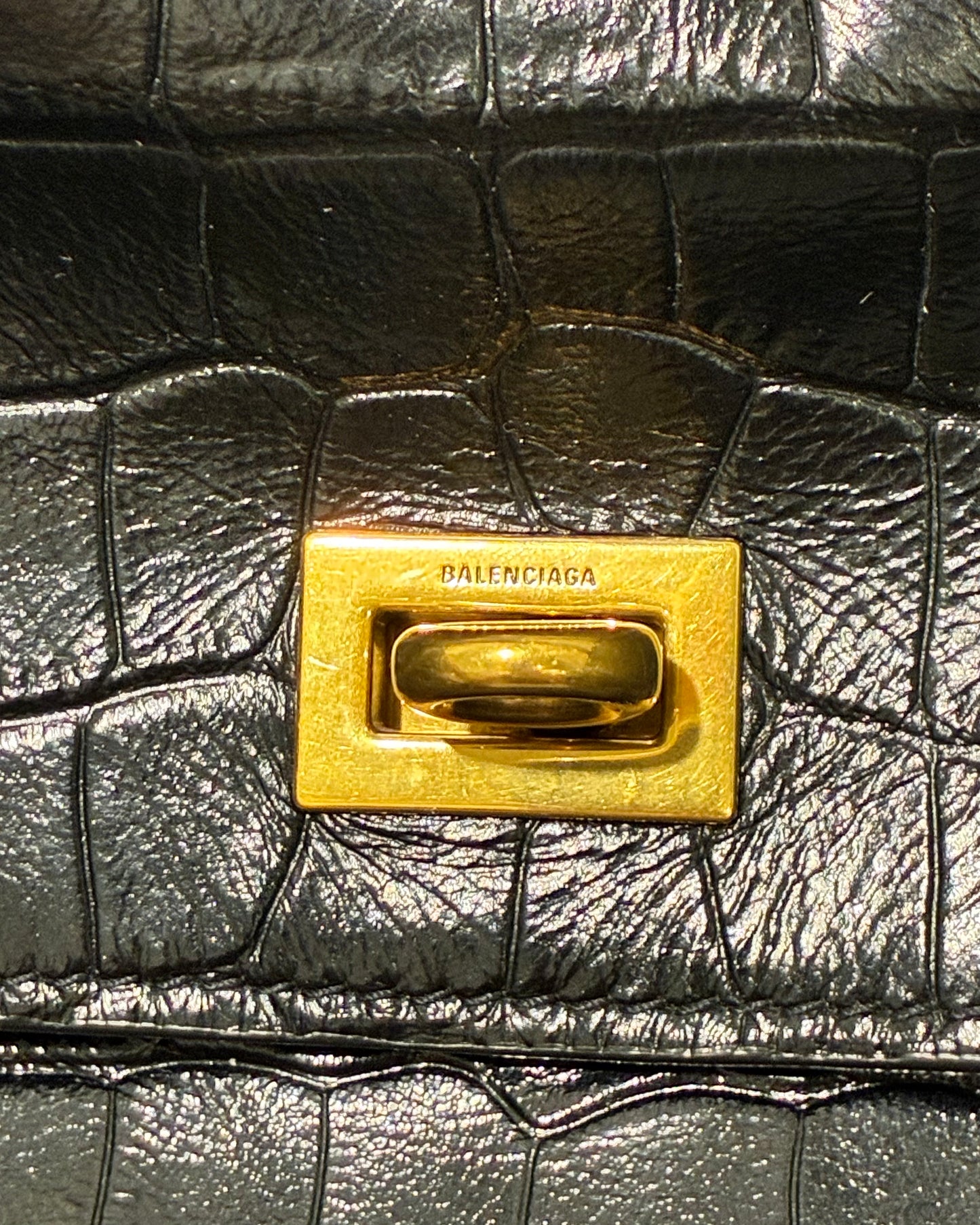 Balenciaga - Rodeo Croco Large Shoulderbag - Medinas Wardrobe