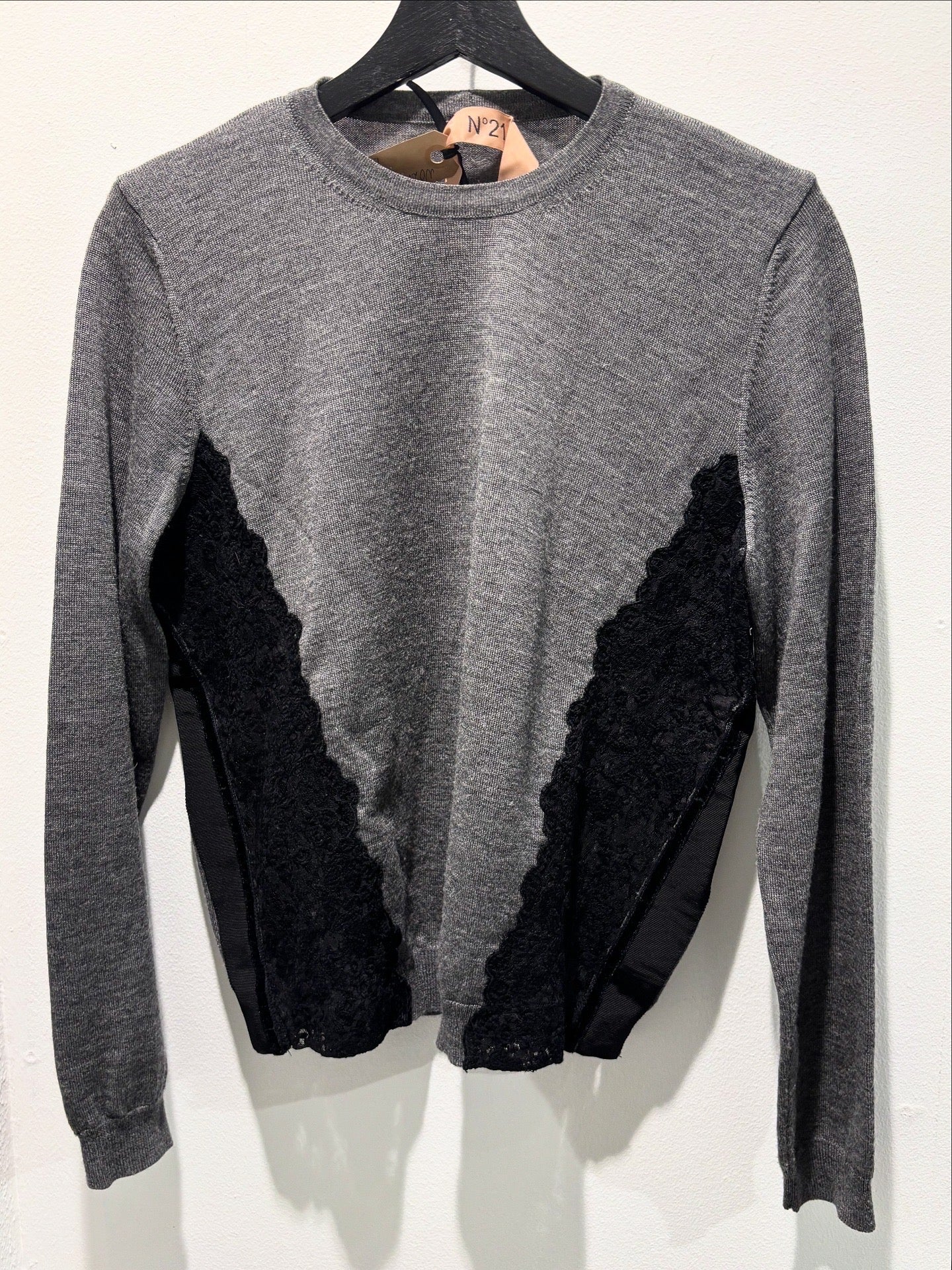 N°21 Thin Knit Sweater - Grey - Size S