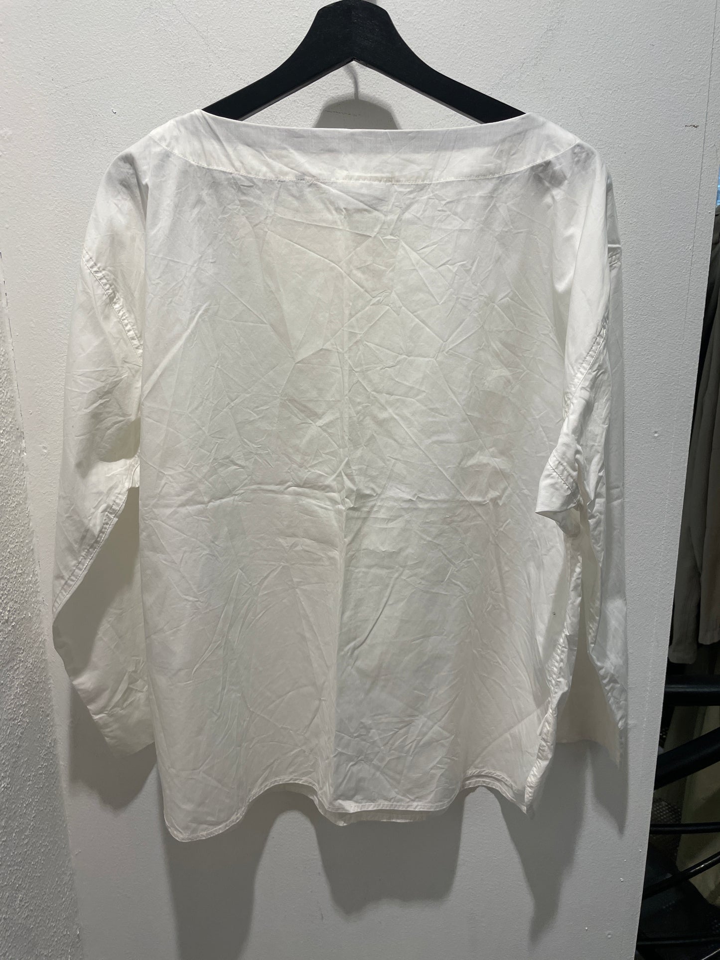 Day - White Cotton Blouse with Shoulder Tie - M/L