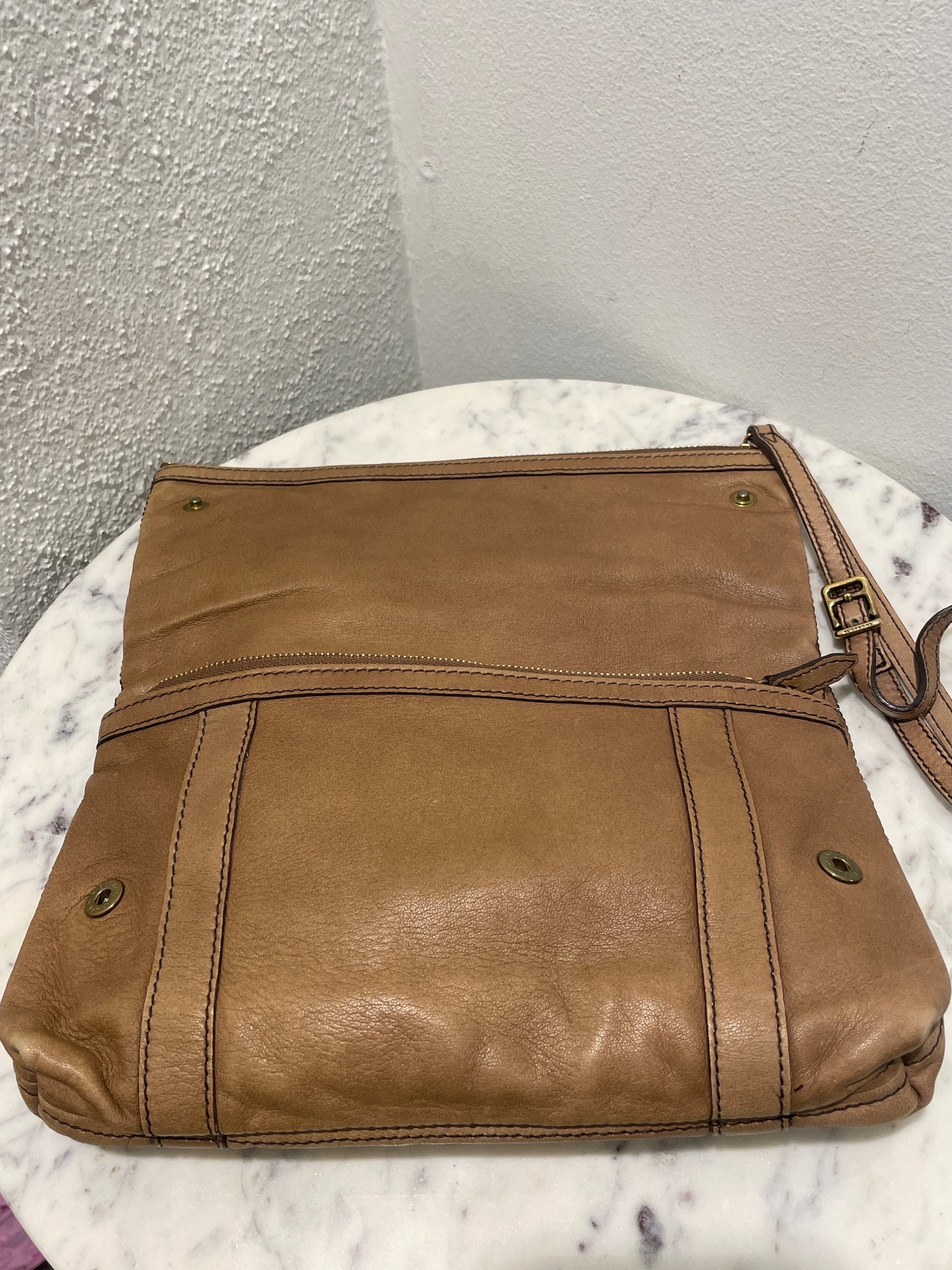 Burberry Leather Foldover Wristlet Pouch