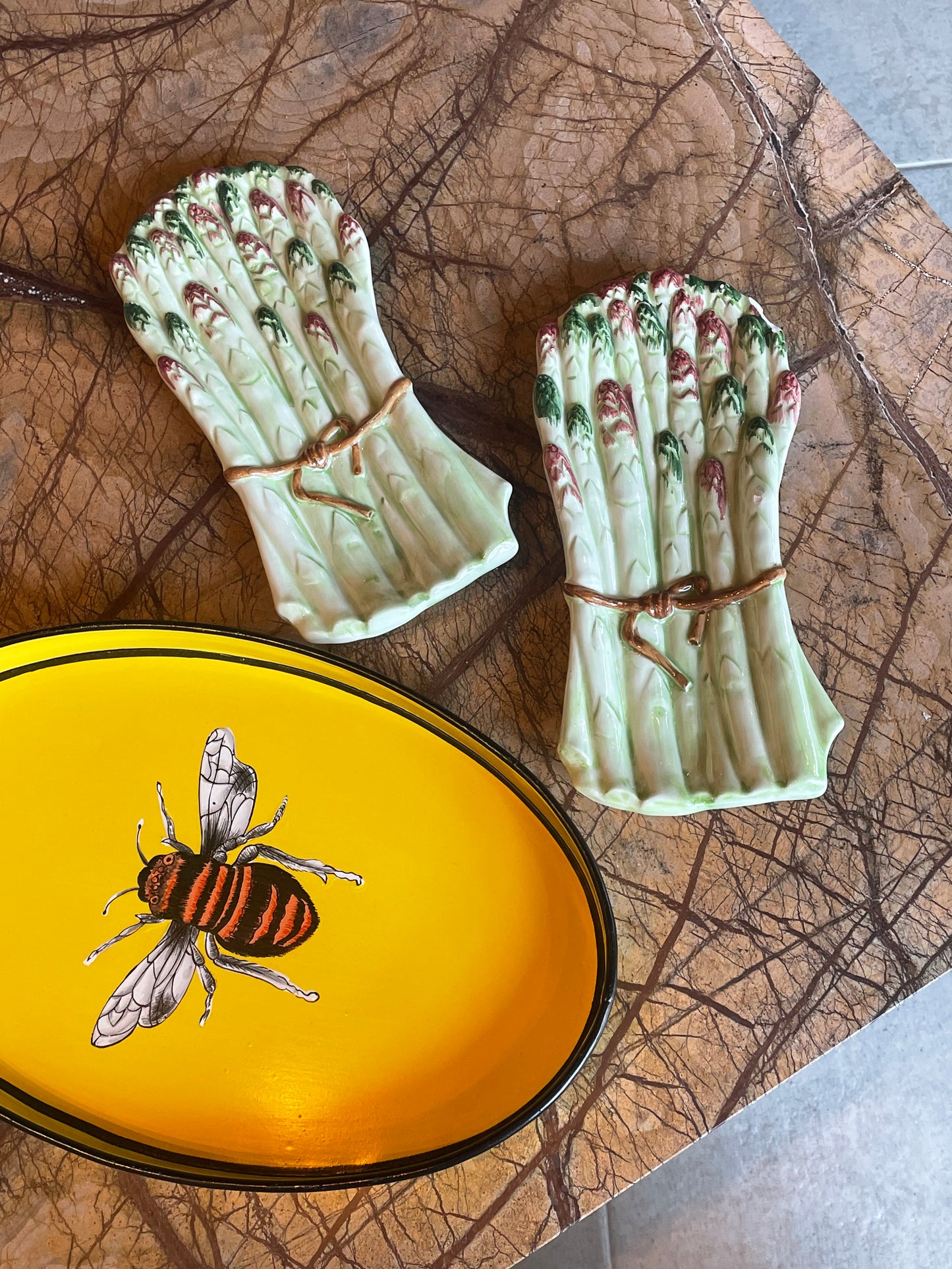 Asparges fad - Italiensk porcelæn