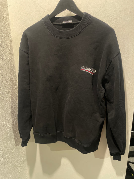 Balenciaga - Logo Sweatshirt - Black - Medinas Wardrobe - M