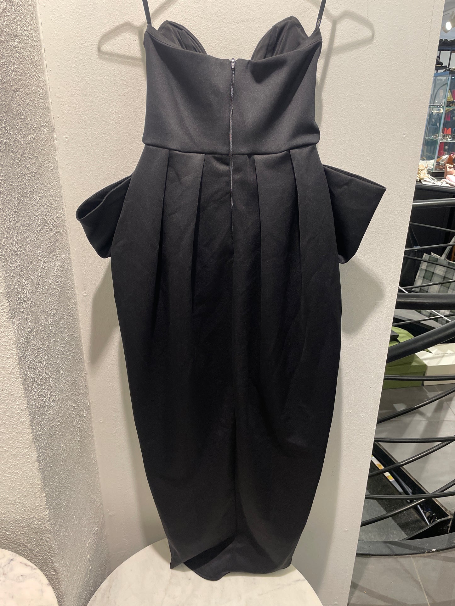 ASOS Strapless Satin Bow Dress – Size 36 - Medinas Wardrobe