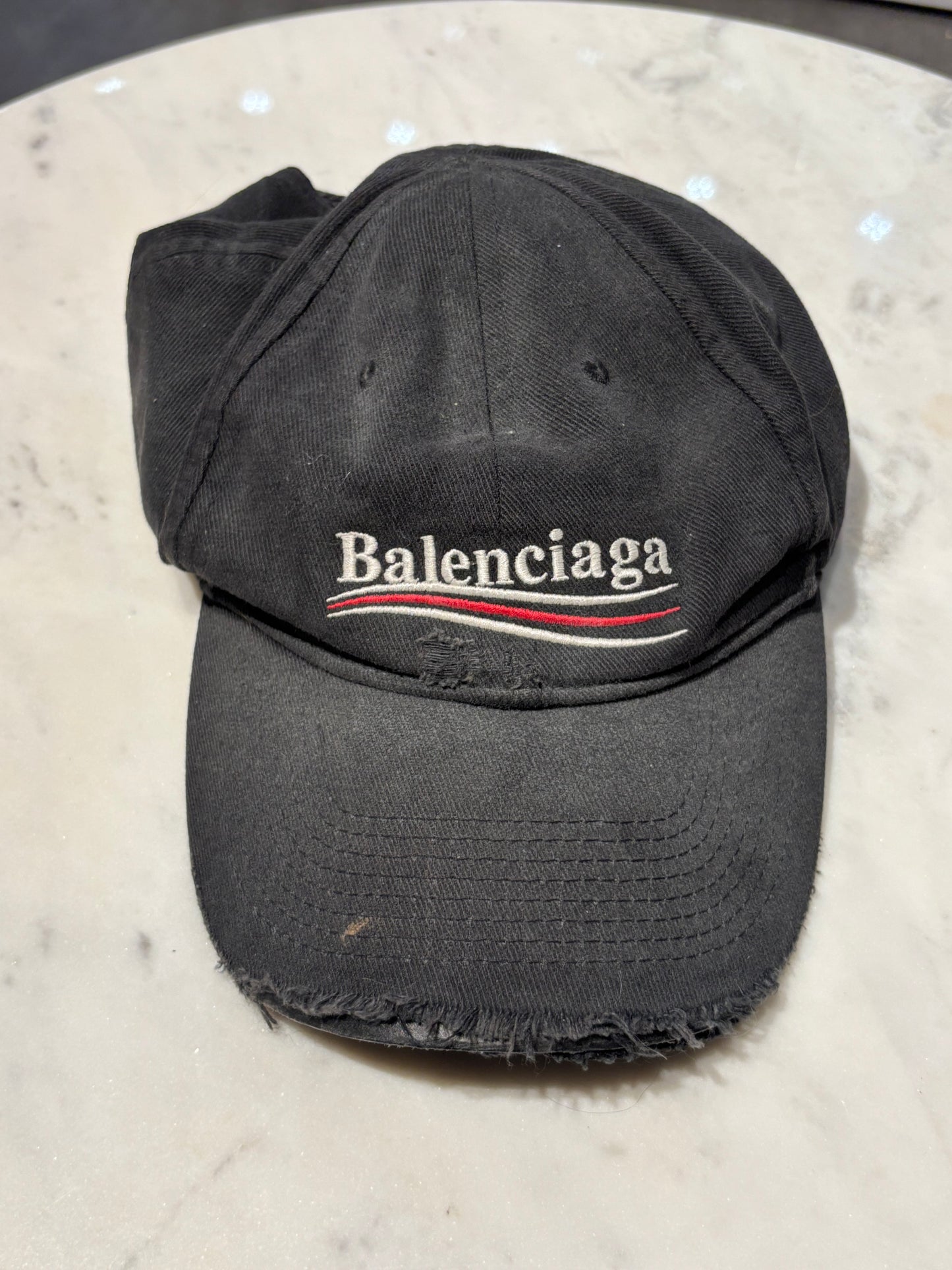 Balenciaga - Logo Cap - Black Vintage - Medinas Wardrobe