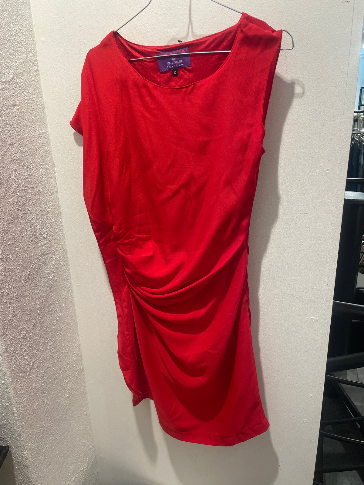 Cocoa by Alf & Terrie Sevilla red draped dress - EU 38
