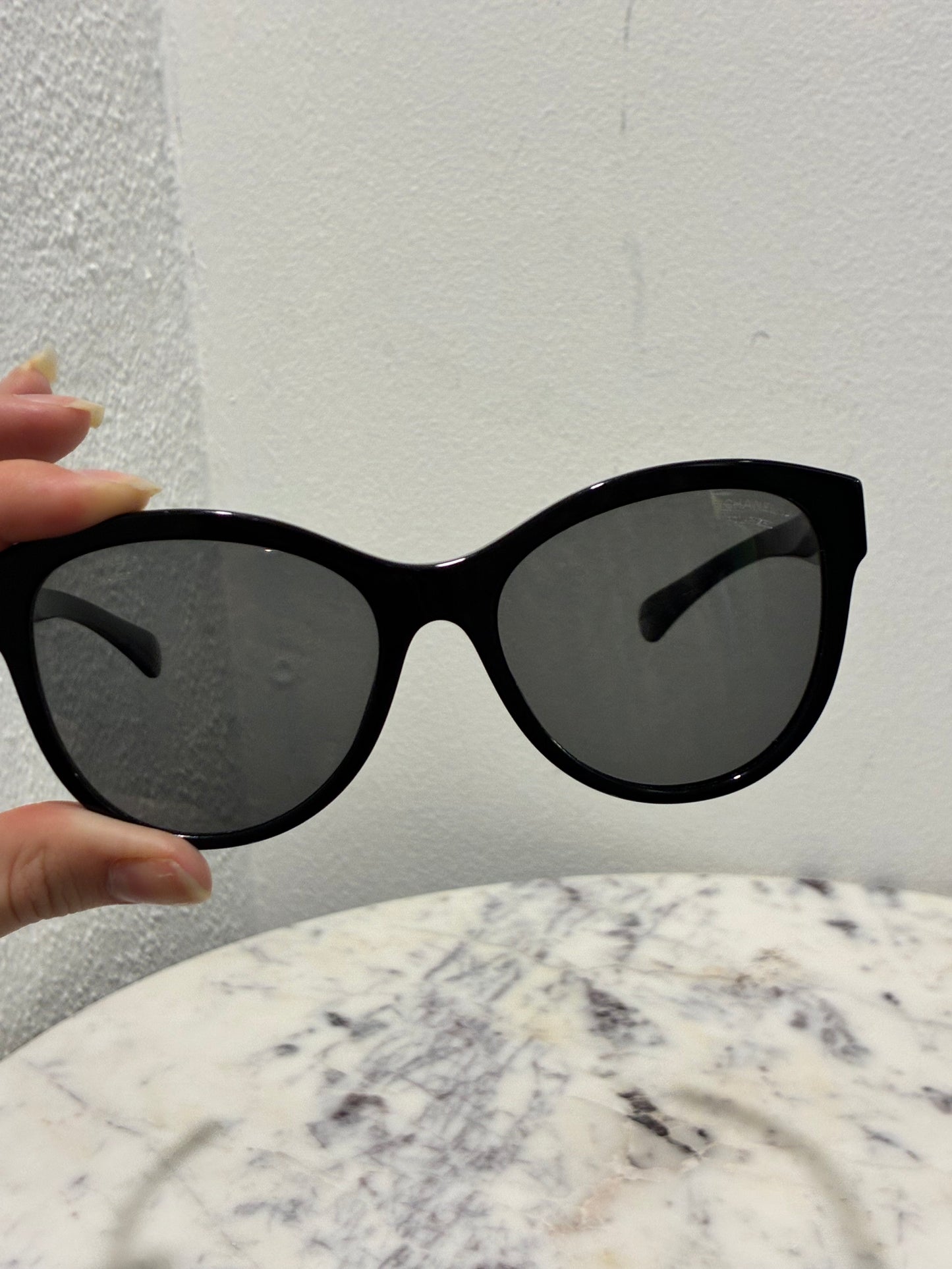 Chanel Sunglasses - Gold CHANEL Logo text