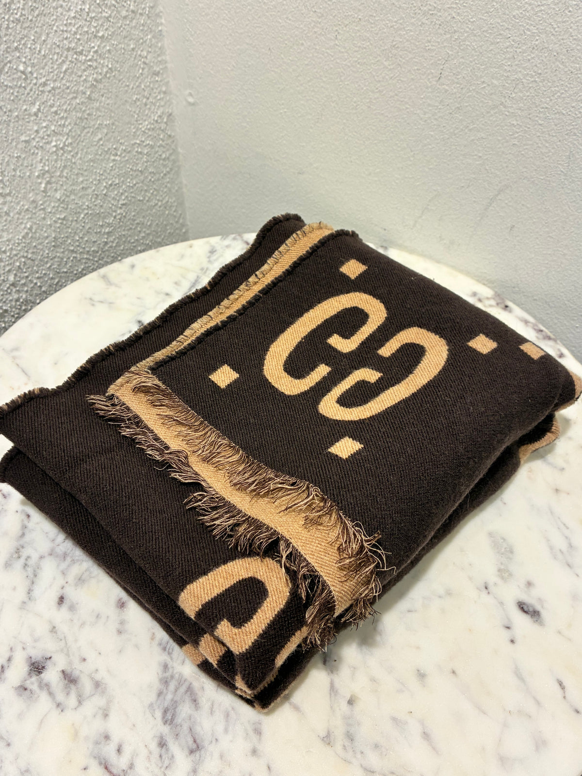 Gucci GG Scarf - Brown & Beige