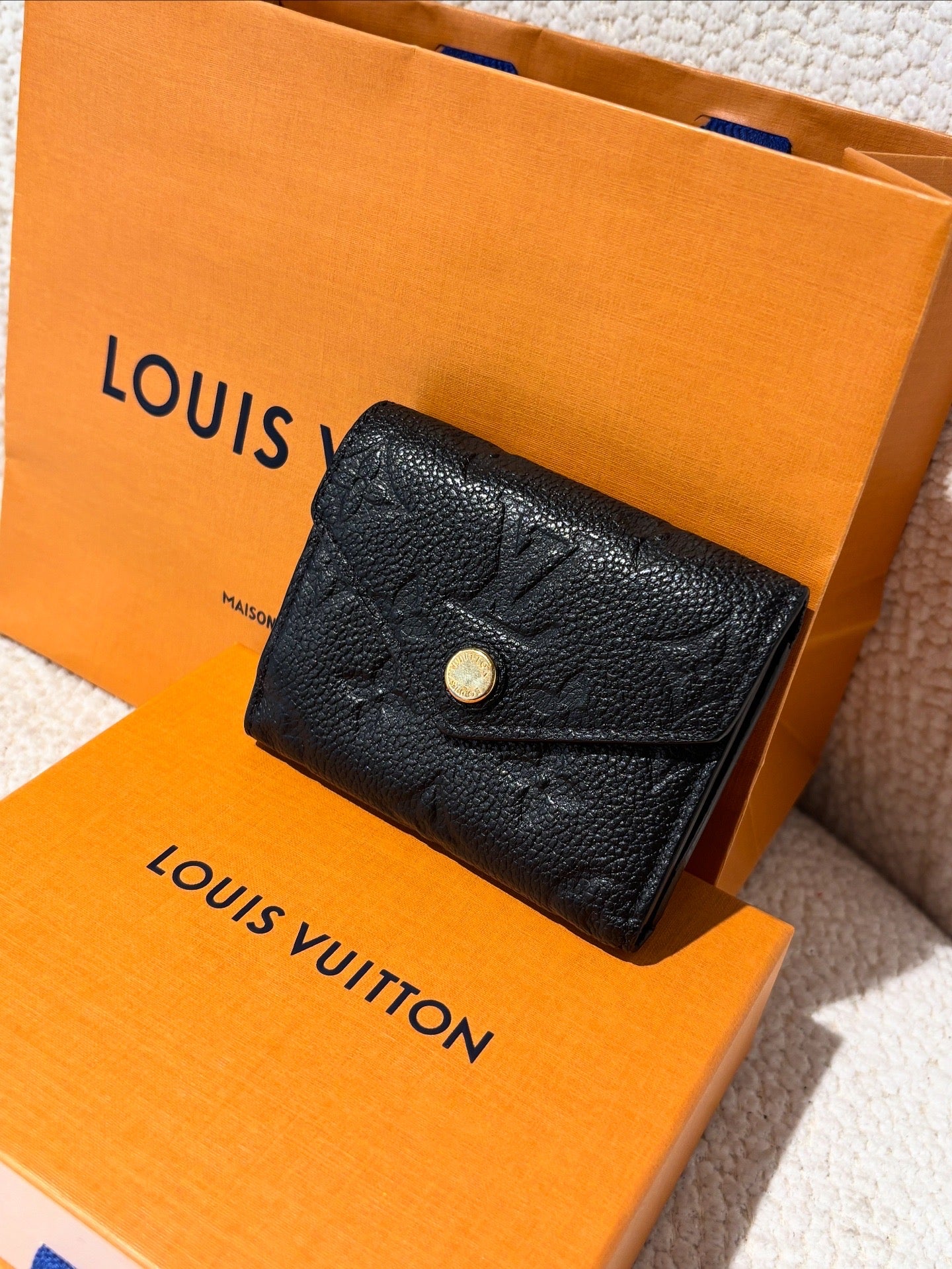 Louis Vuitton Small Wallet - Monogram Empreinte Leather in Black