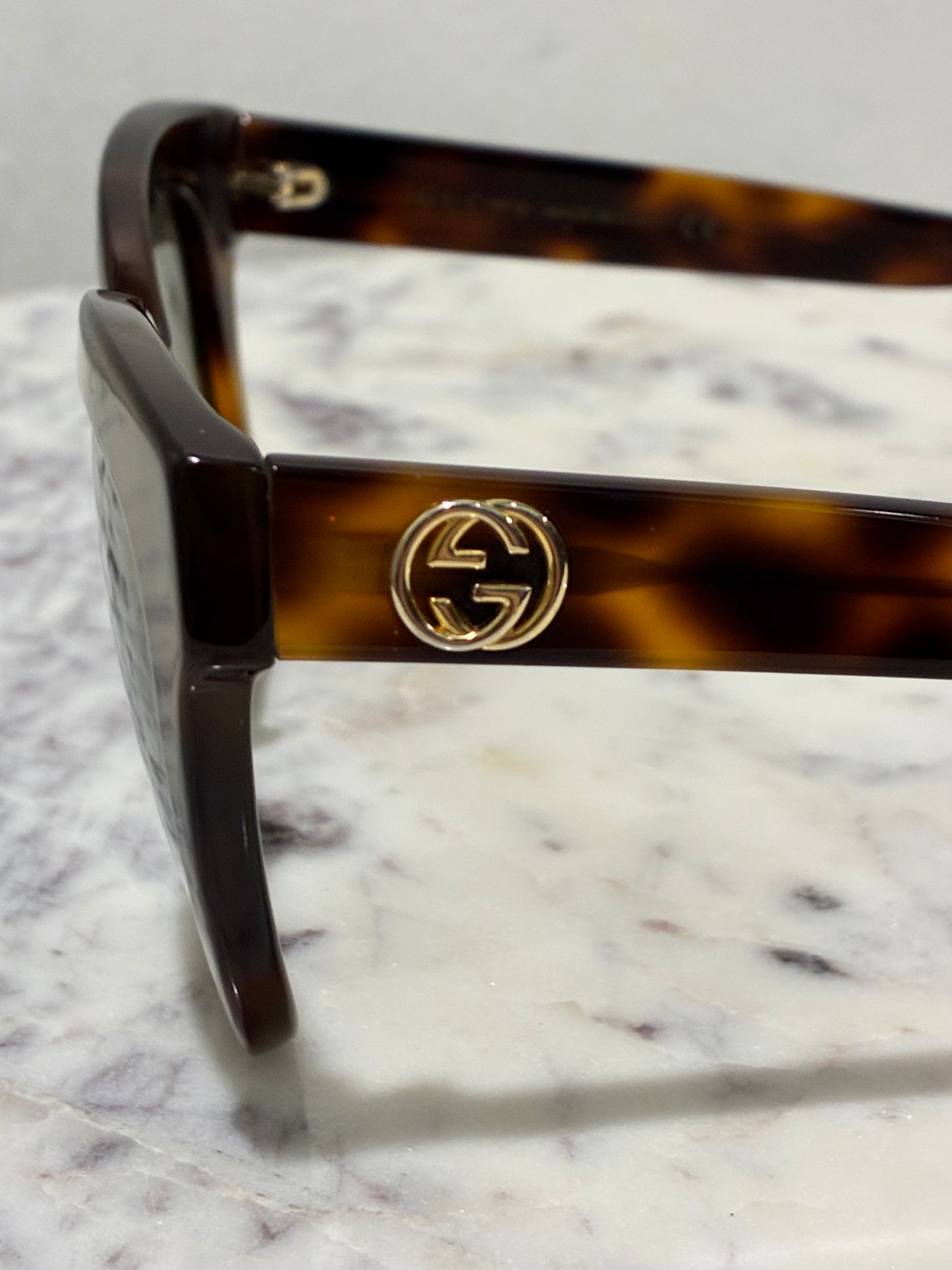 Gucci Sunglasses - Brown with Gold Logo