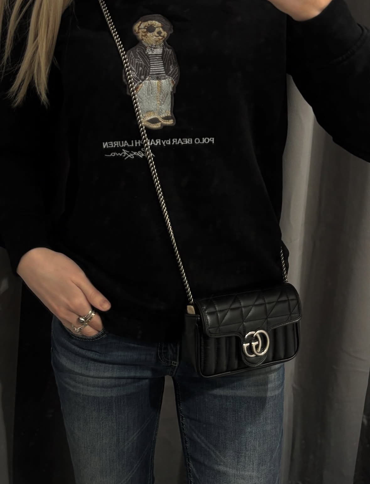 Gucci Mini Marmont Bag - Black Leather & Silver Hardware