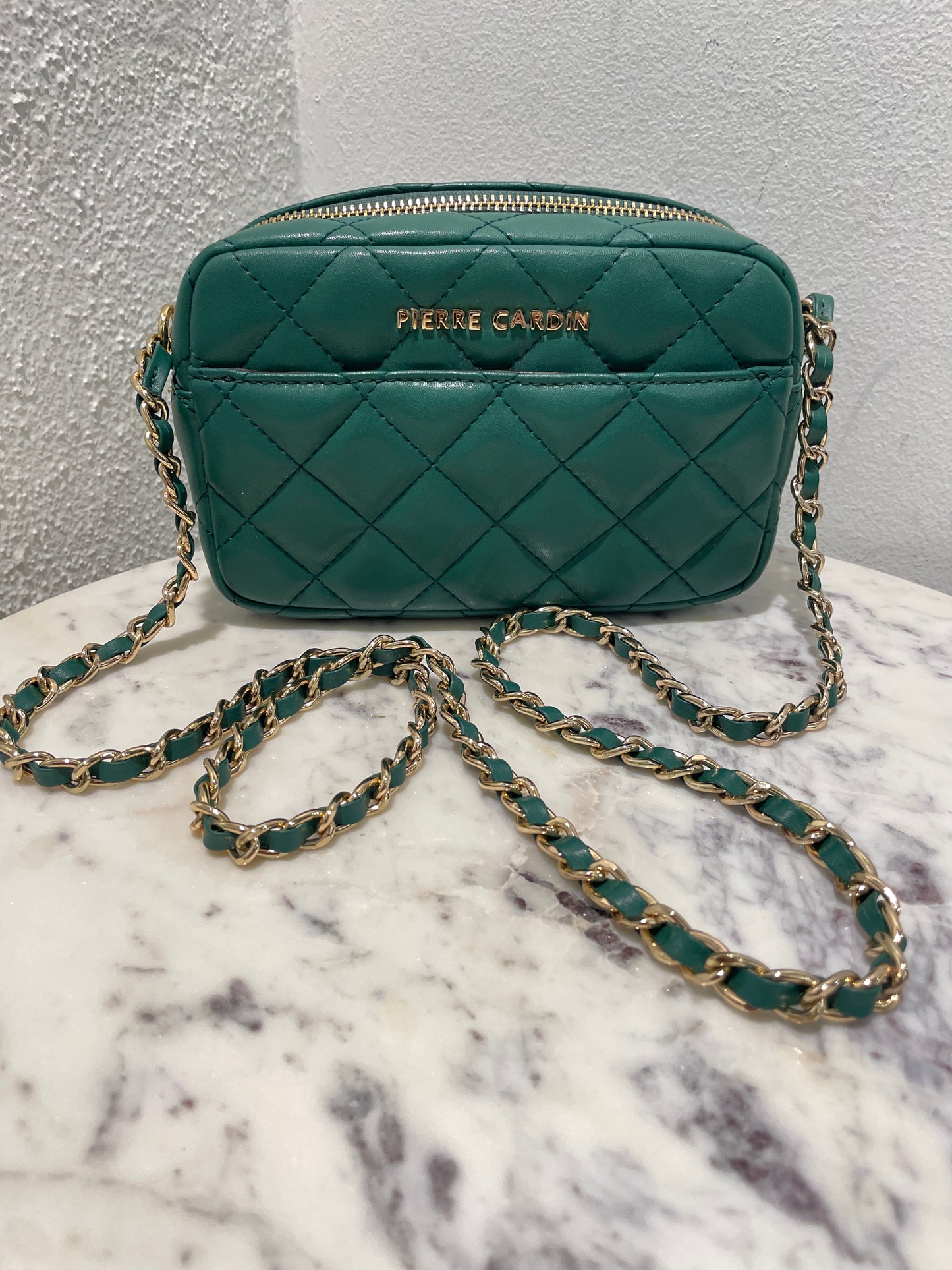 Pierre Cardin Quilted Leather Crossbody Bag