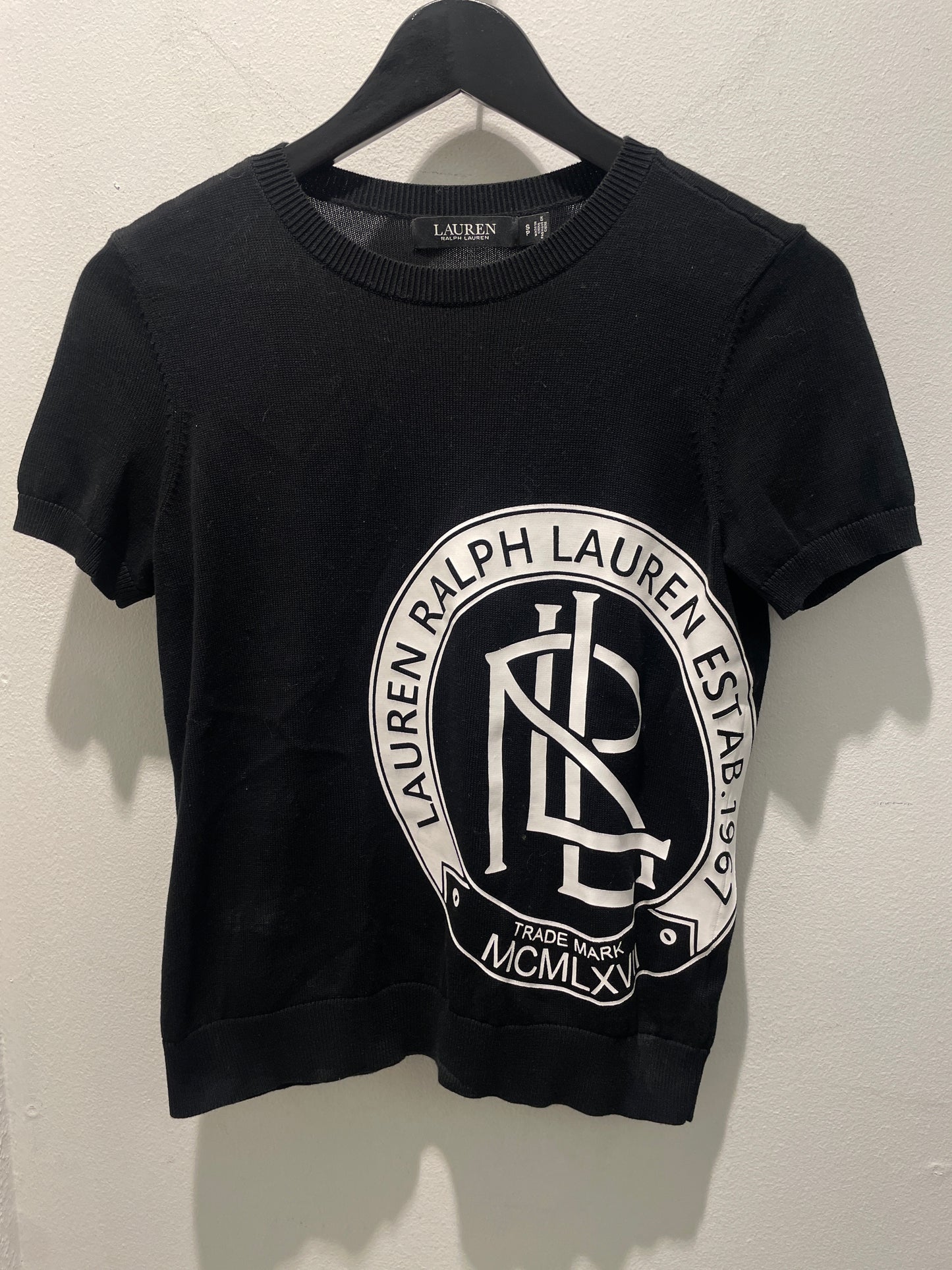 Lauren Ralph Lauren — Short-Sleeved Logo Knit - Size EU S