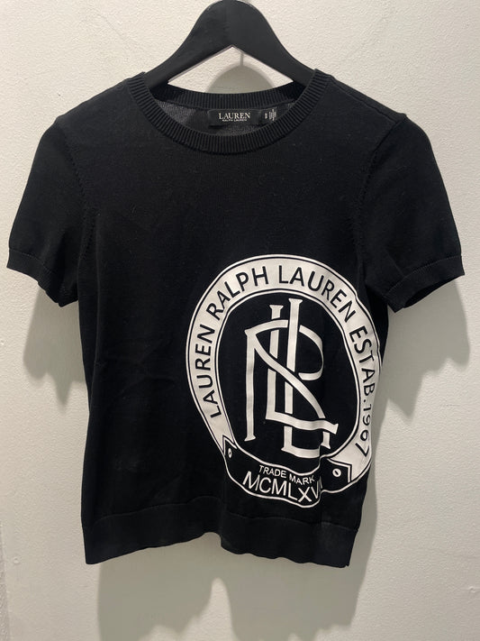 Lauren Ralph Lauren — Short-Sleeved Logo Knit - Size EU S