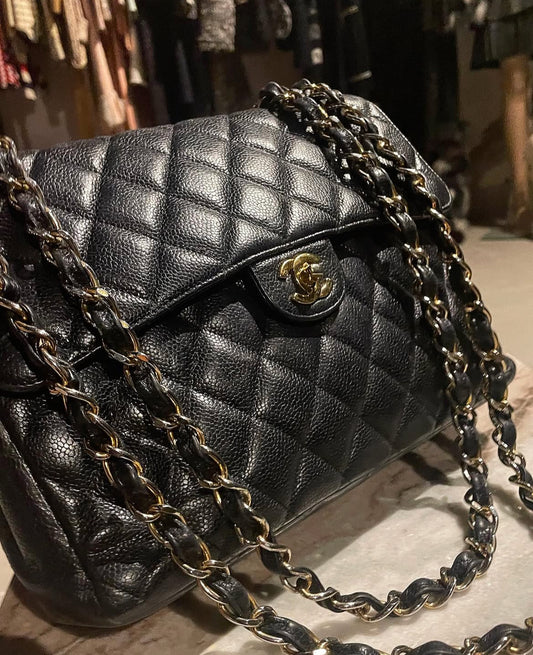 Chanel - Classic single flap bag - 24k guld