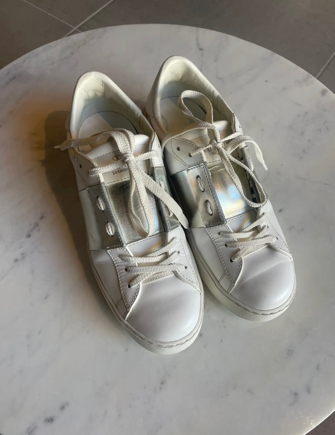 Valentino Sneakers - Nitter - Hvid/Sølv - Str. 38