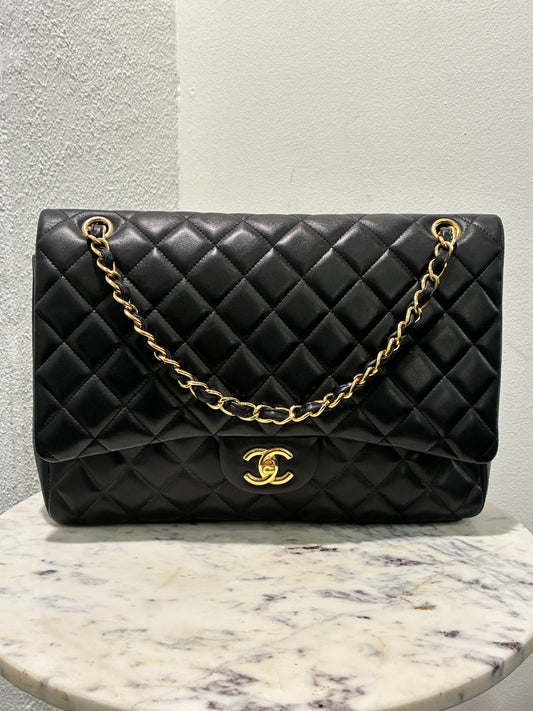 Chanel Jumbo Classic Single Flap – Black Lambskin & Gold Hardware
