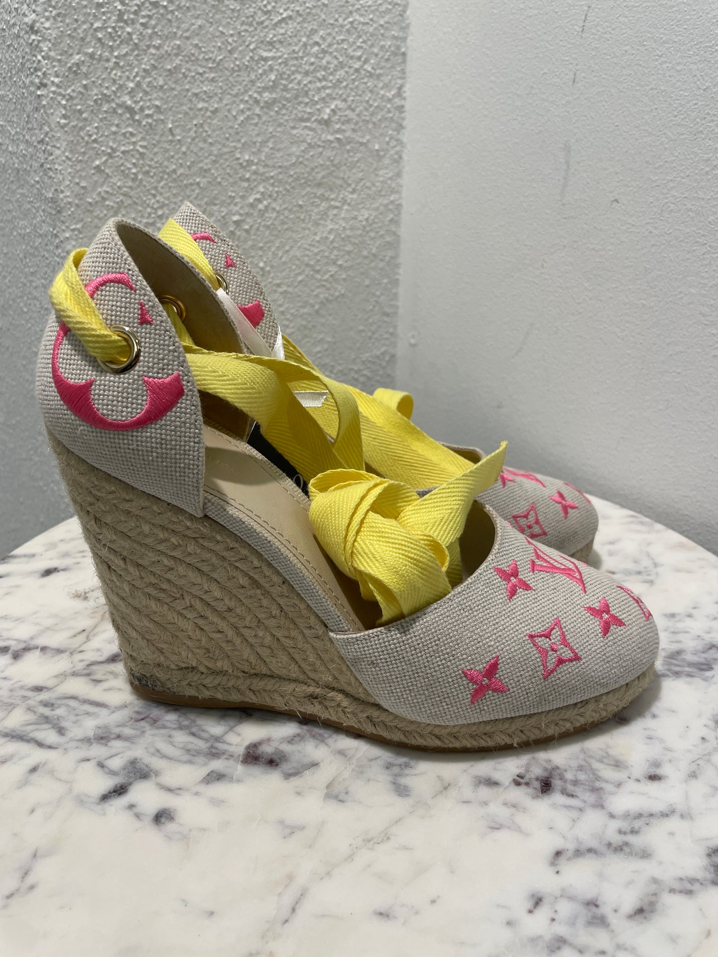 Louis Vuitton Starboard Canvas Monogram Wedge Espadrilles – Vibrant Summer Edition - 40