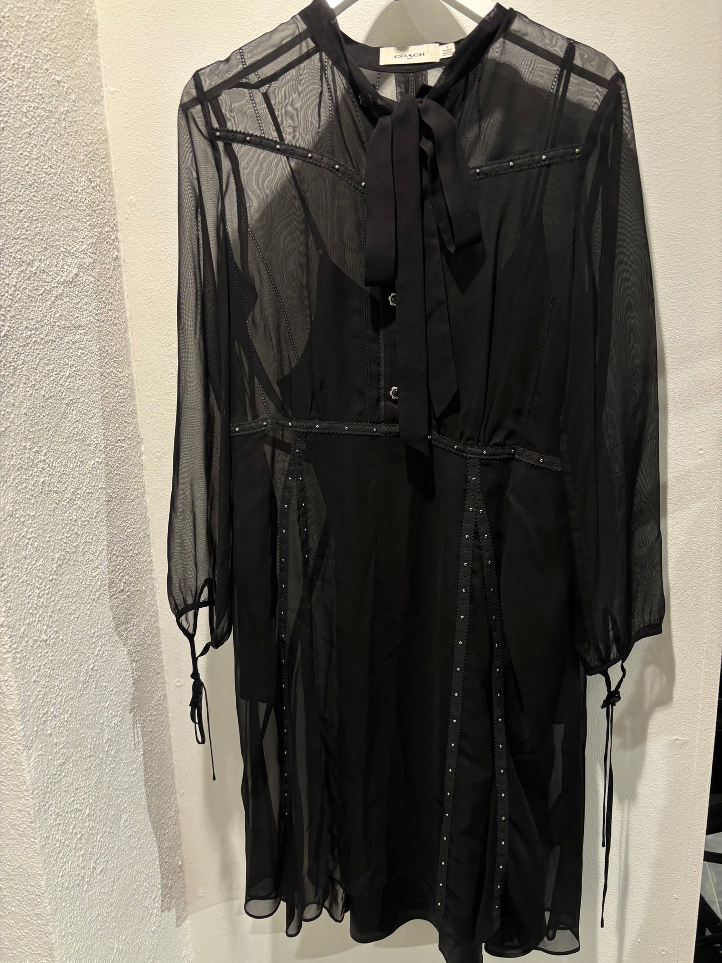 Coach - unique vegan silk dress -  Sz 2 /XS