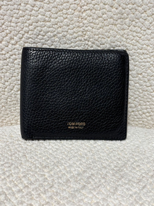 Tom Ford Wallet - Black Leather & Logo Text