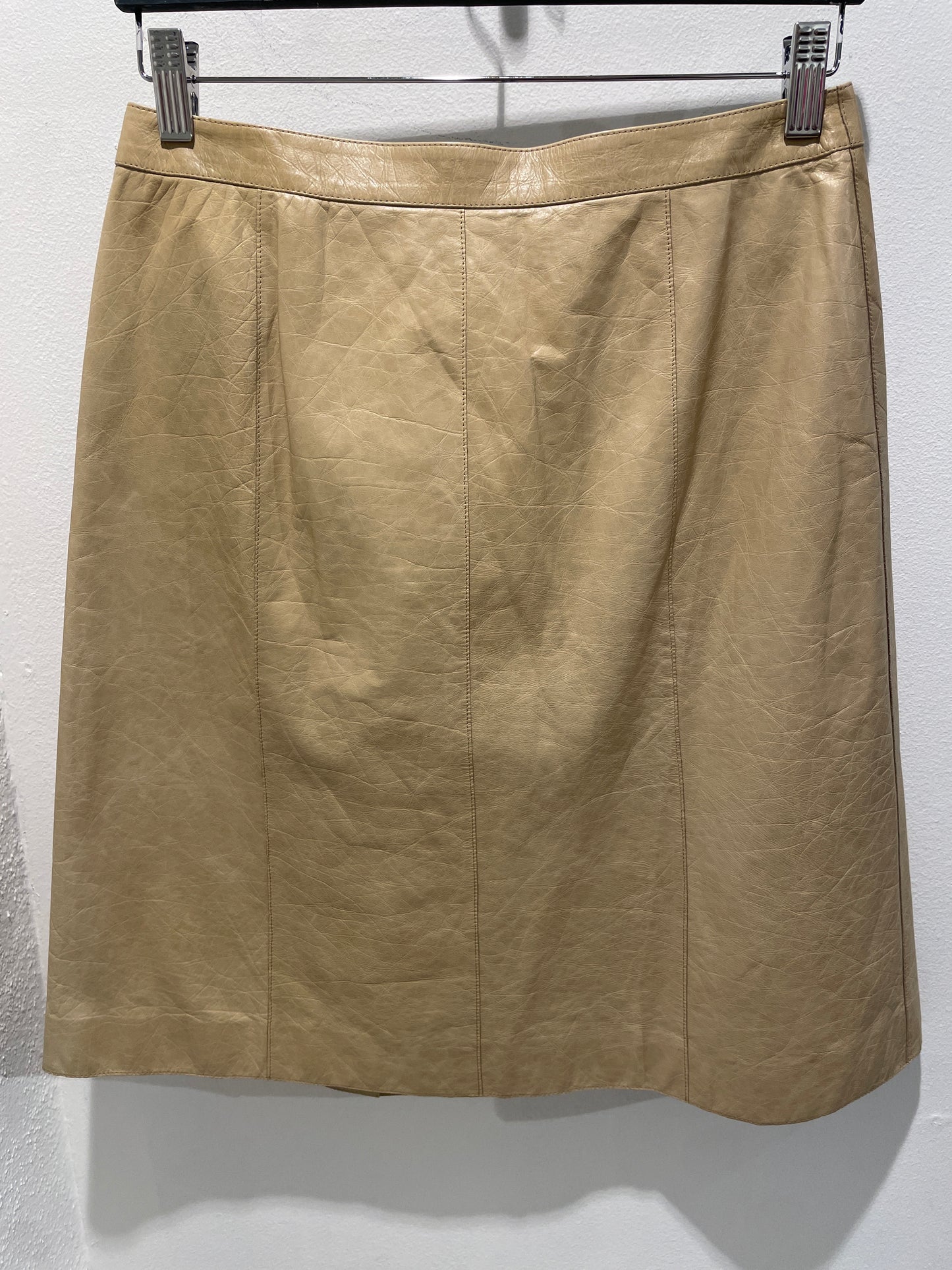 Chanel Skirt – Calfskin Leather in Beige - S