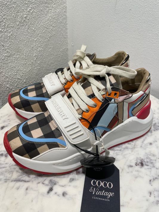 Burberry Ramsey Multi-Color Vintage Check Chunky Sneakers - EU38