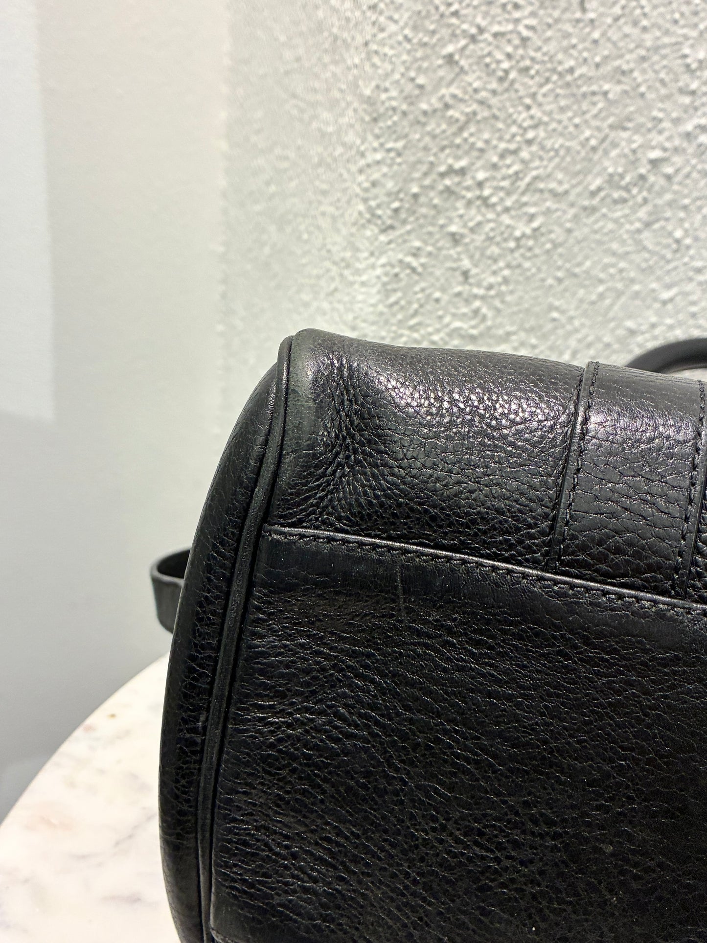 Mulberry Small Bayswater Satchel - Black Calfskin & Gold Hardware