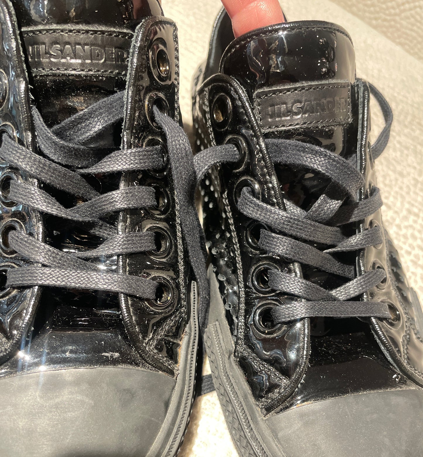 Jil Sanders Sneakers  – Black patent leather - 38