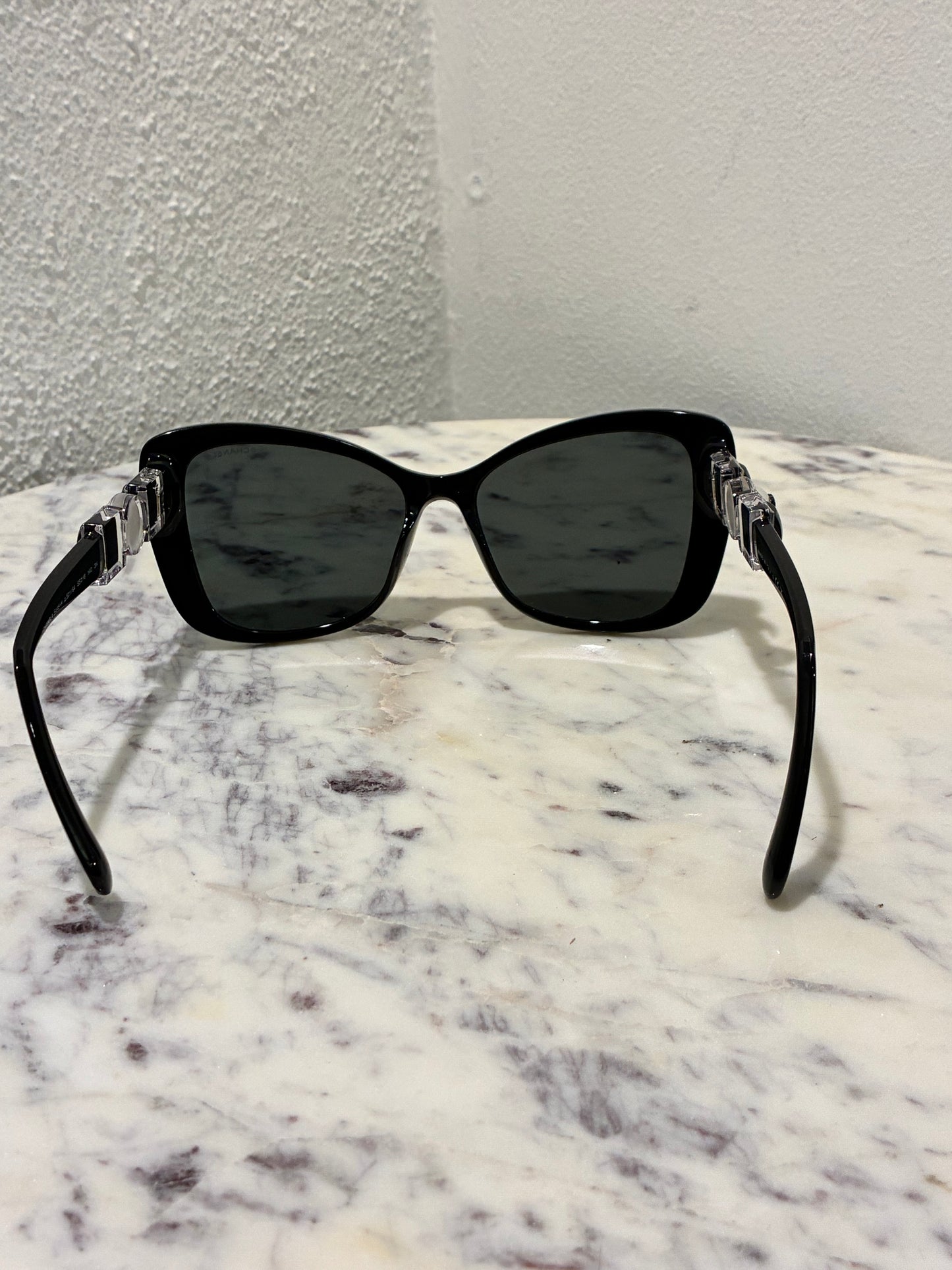 Chanel Sunglasses - Black with CC Pearl Logo