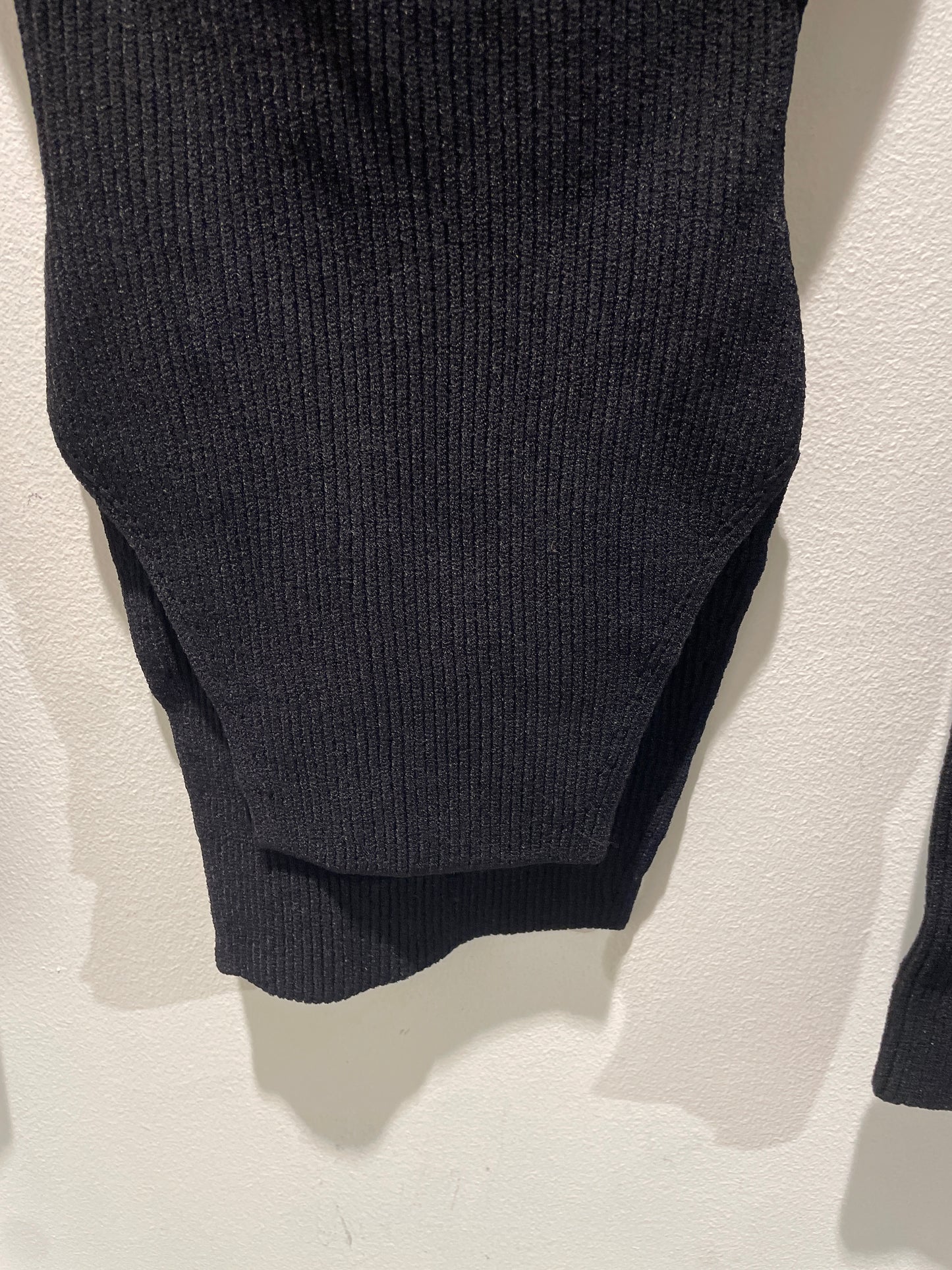 Khaite - Maddy Ribbed Knit top/bodysuit - Black - XS - Medina’s Wardrobe